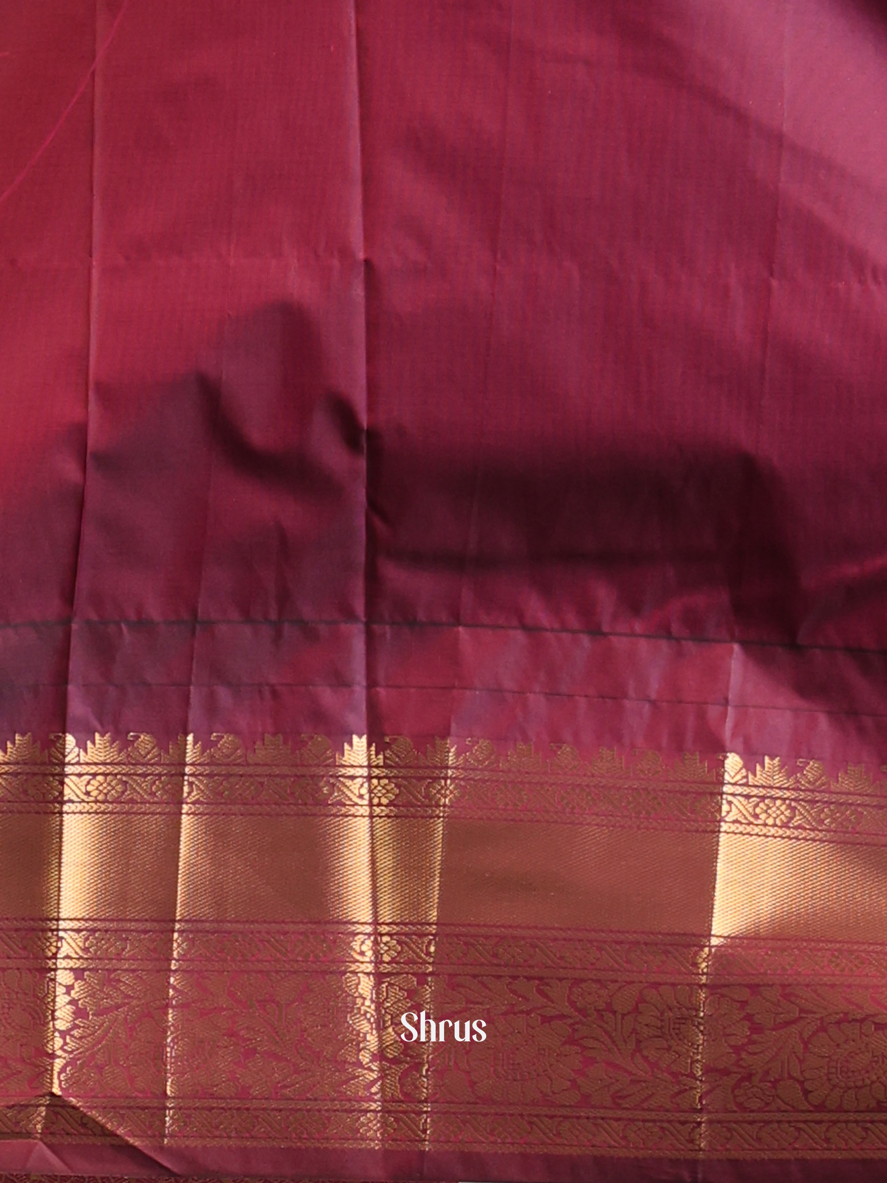 Blue &Brown - Gadwal halfpure Saree - Shop on Shrus.com