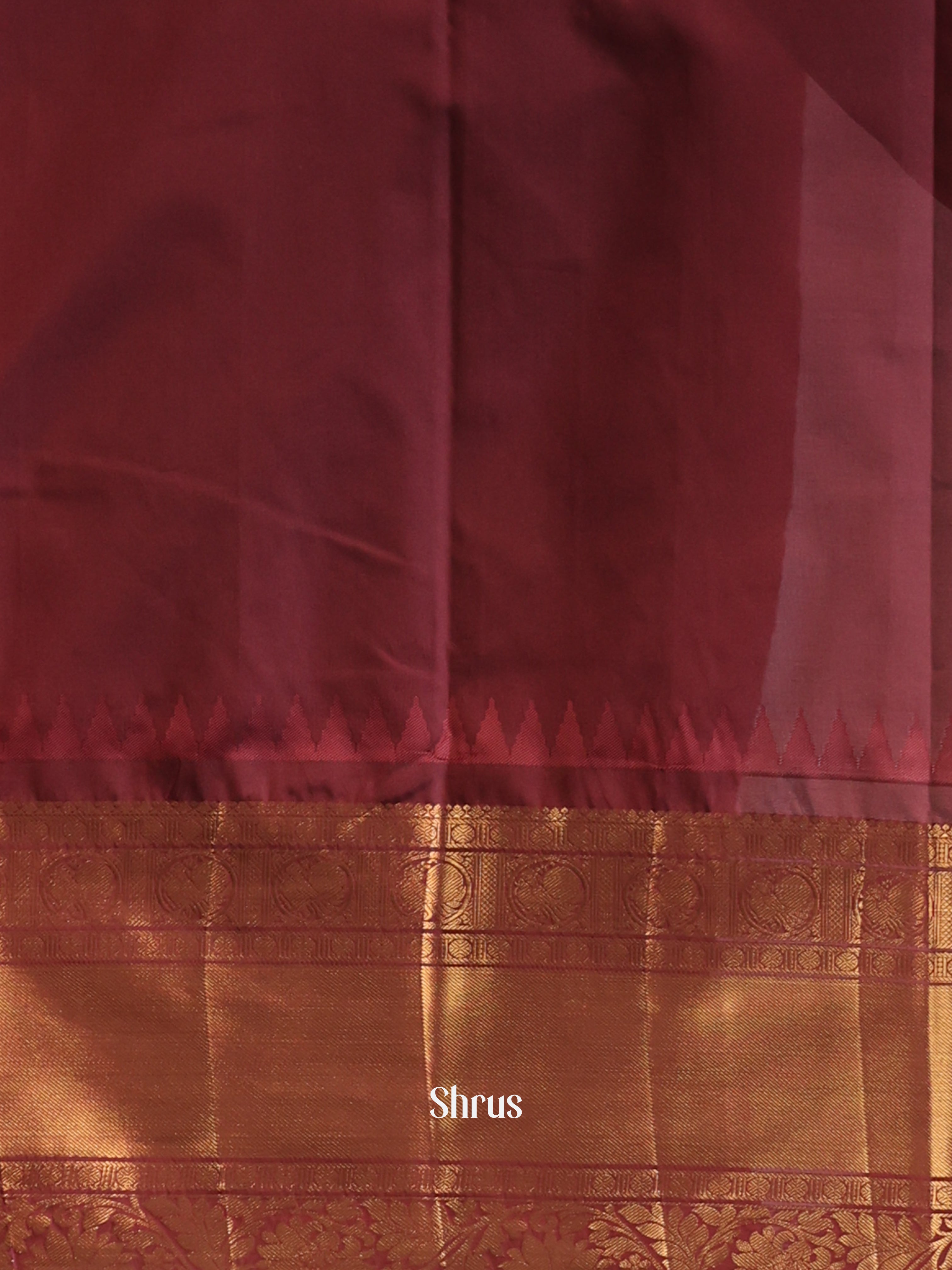 Pink & Brown - Gadwal halfpure Saree - Shop on Shrus.com