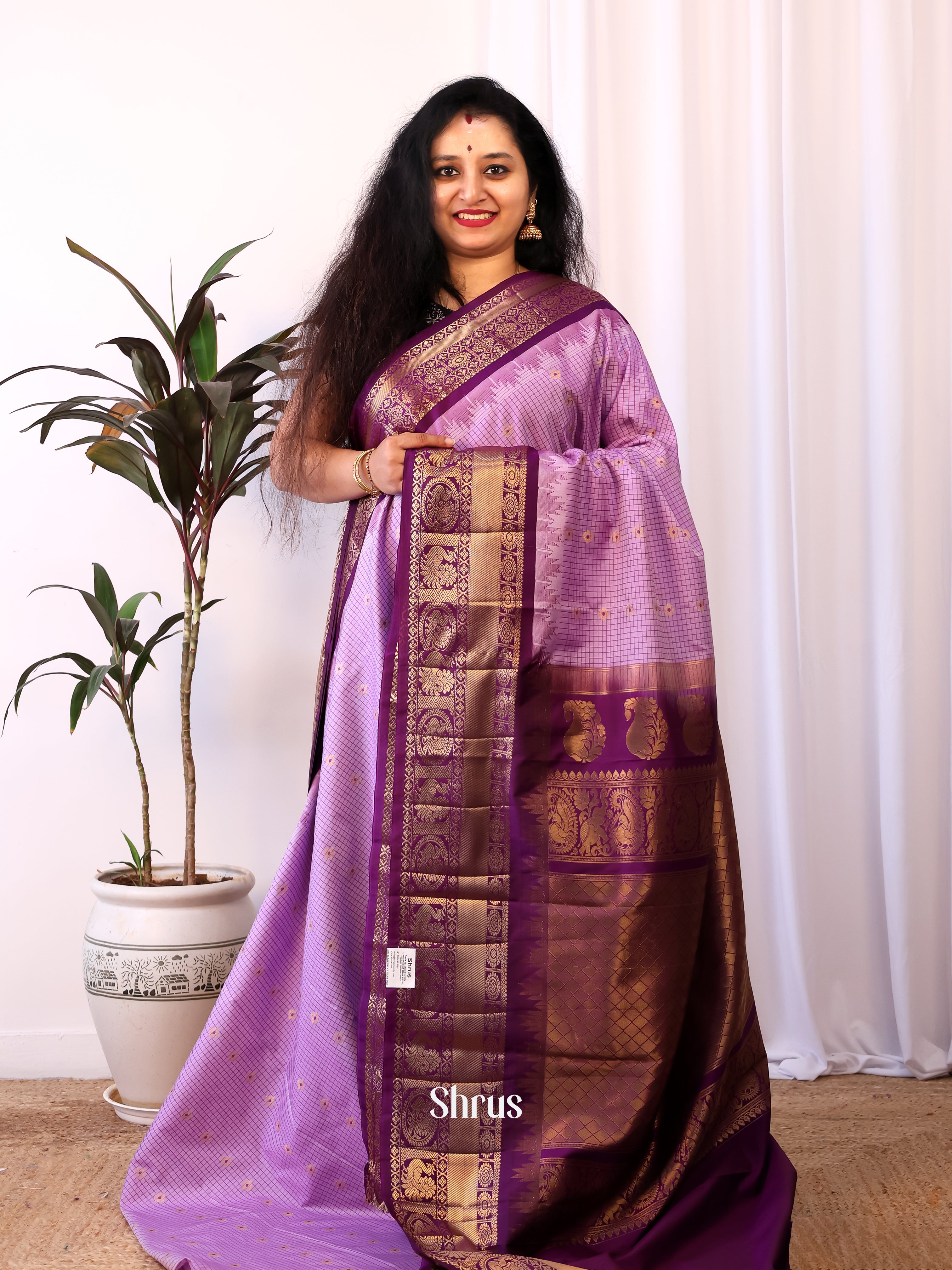 CJS02747 - Gadwal halfpure Saree - Shop on Shrus.com