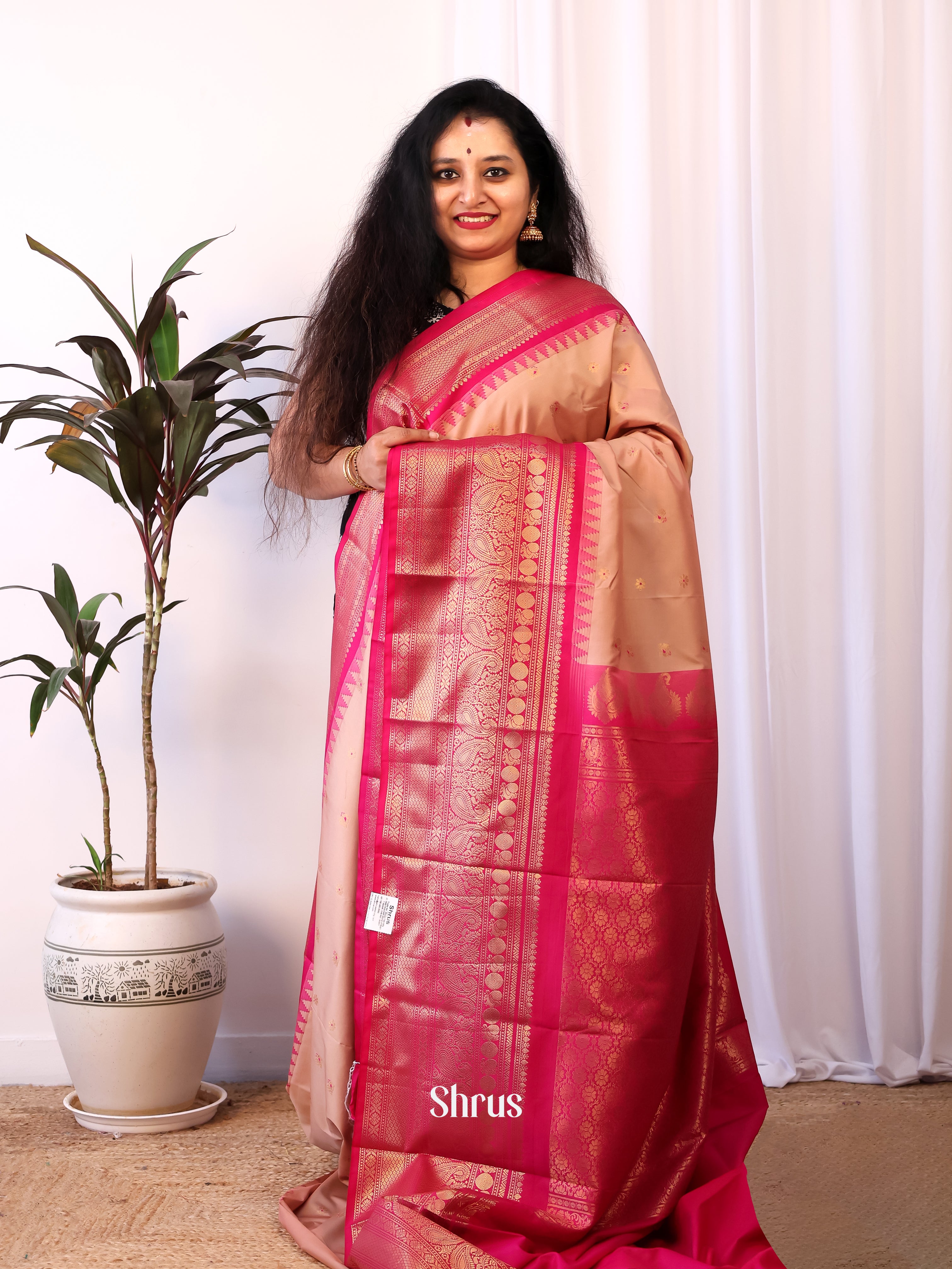 CJS02748 - Gadwal halfpure Saree - Shop on Shrus.com