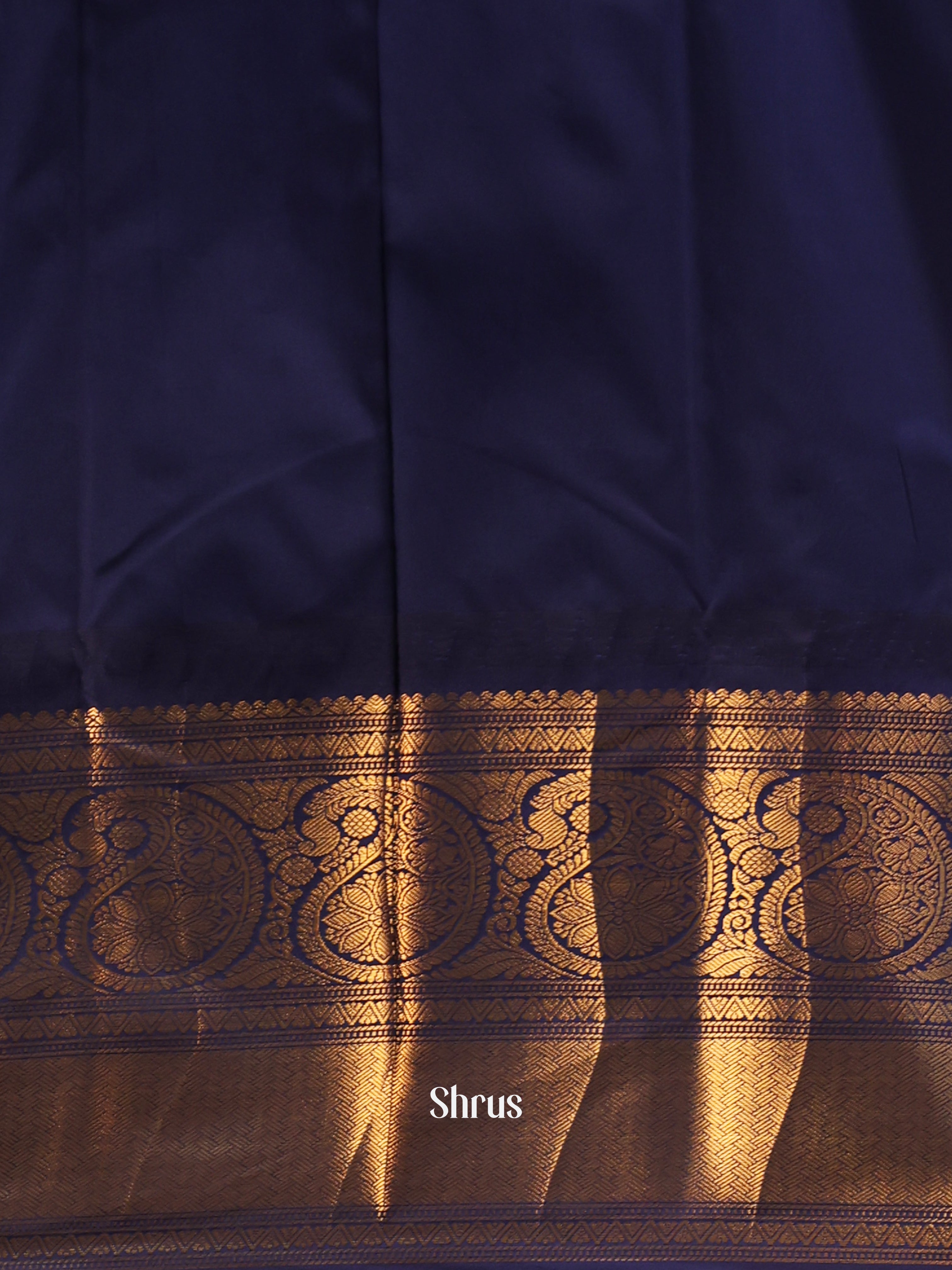 Green & Blue - Gadwal halfpure Saree - Shop on Shrus.com