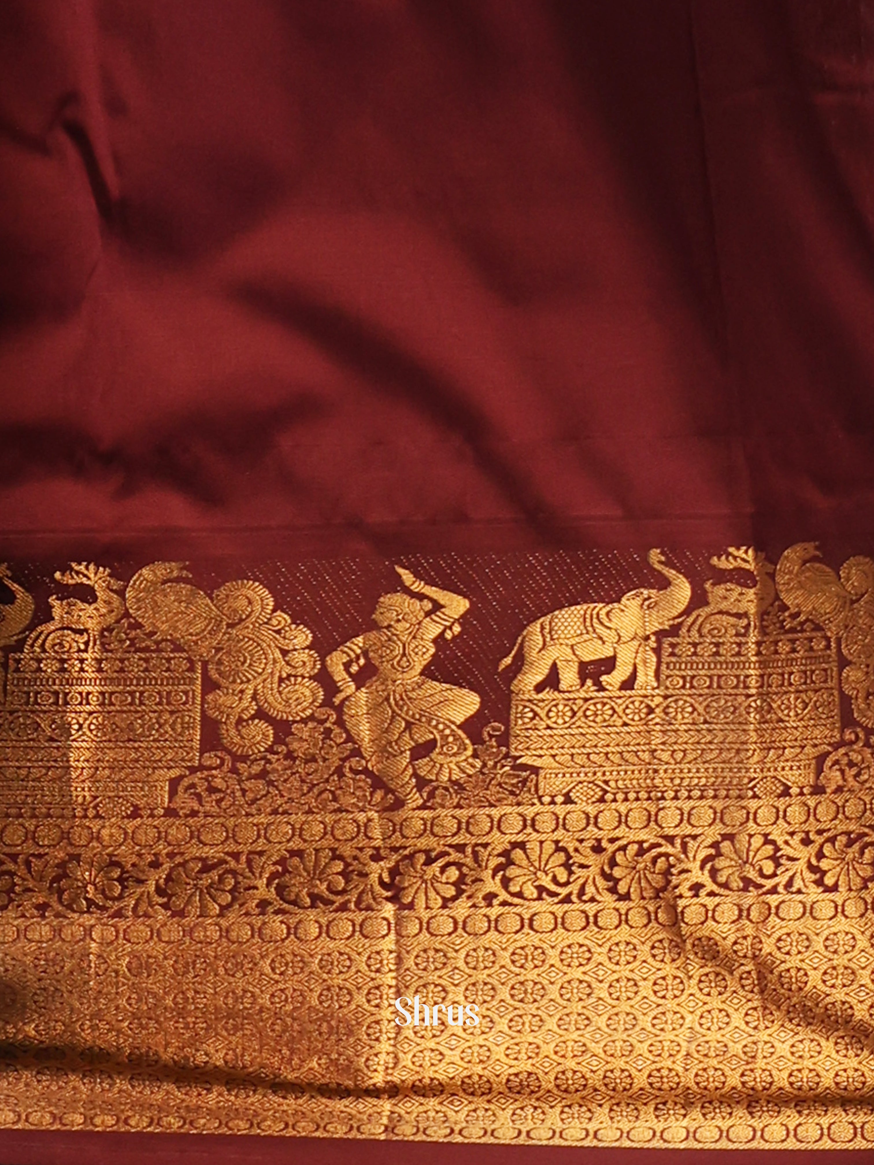 Mustard & Brown - Gadwal halfpure Saree - Shop on Shrus.com