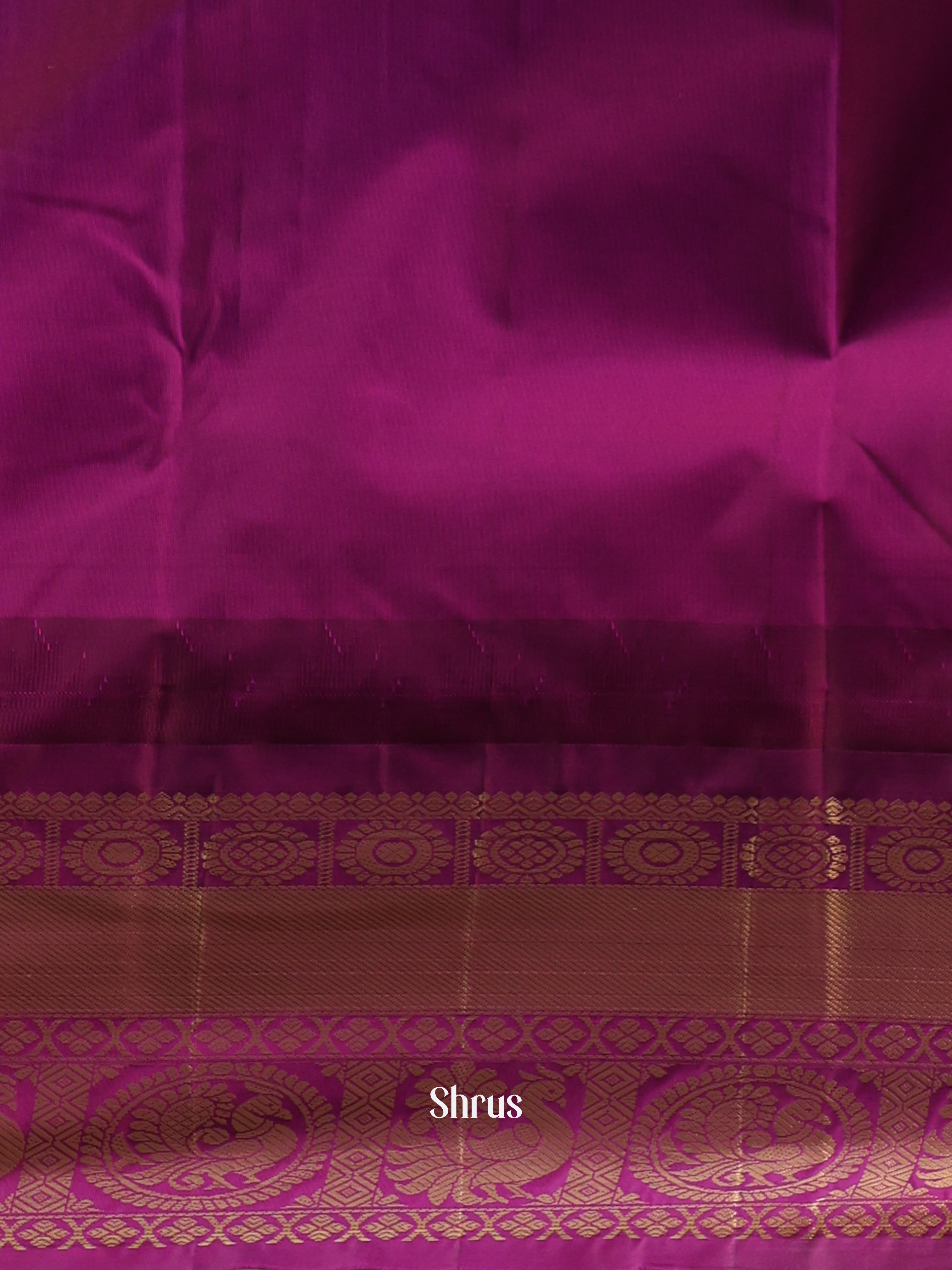 Paechish Pink & Purple - Gadwal halfpure Saree - Shop on Shrus.com