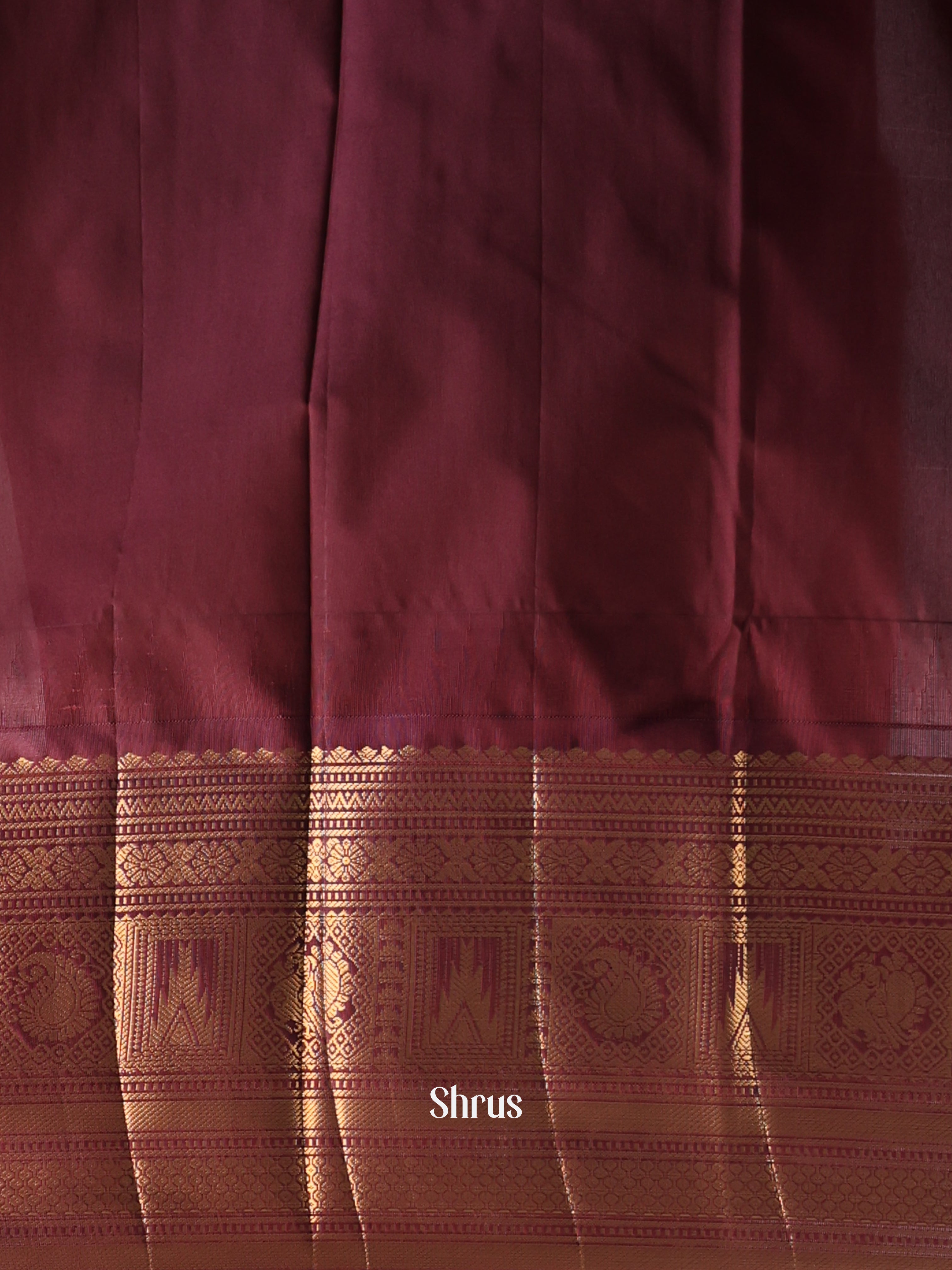 Brick & Wine - Gadwal halfpure Saree - Shop on Shrus.com