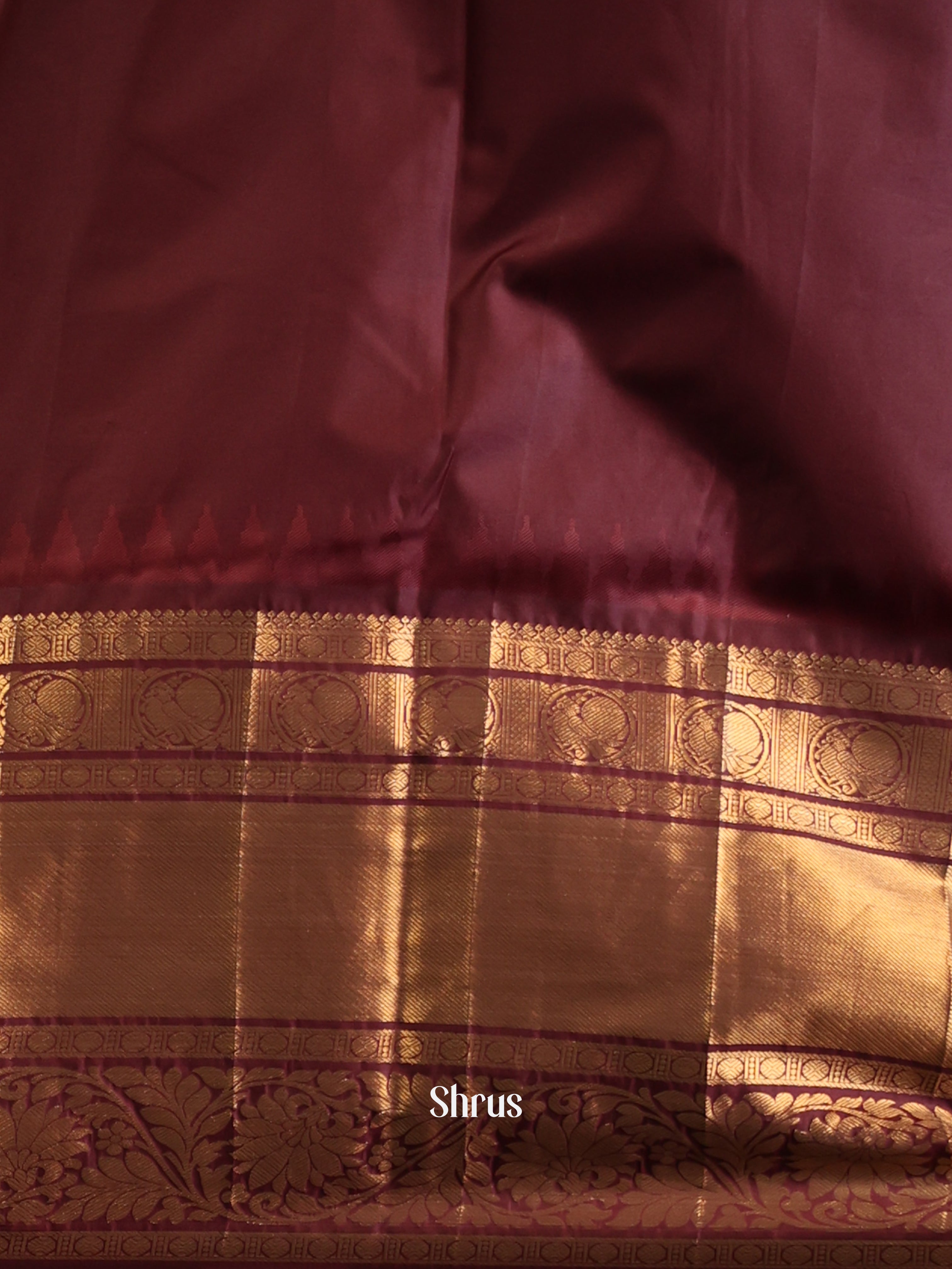 Teal & Brown - Gadwal halfpure Saree - Shop on Shrus.com