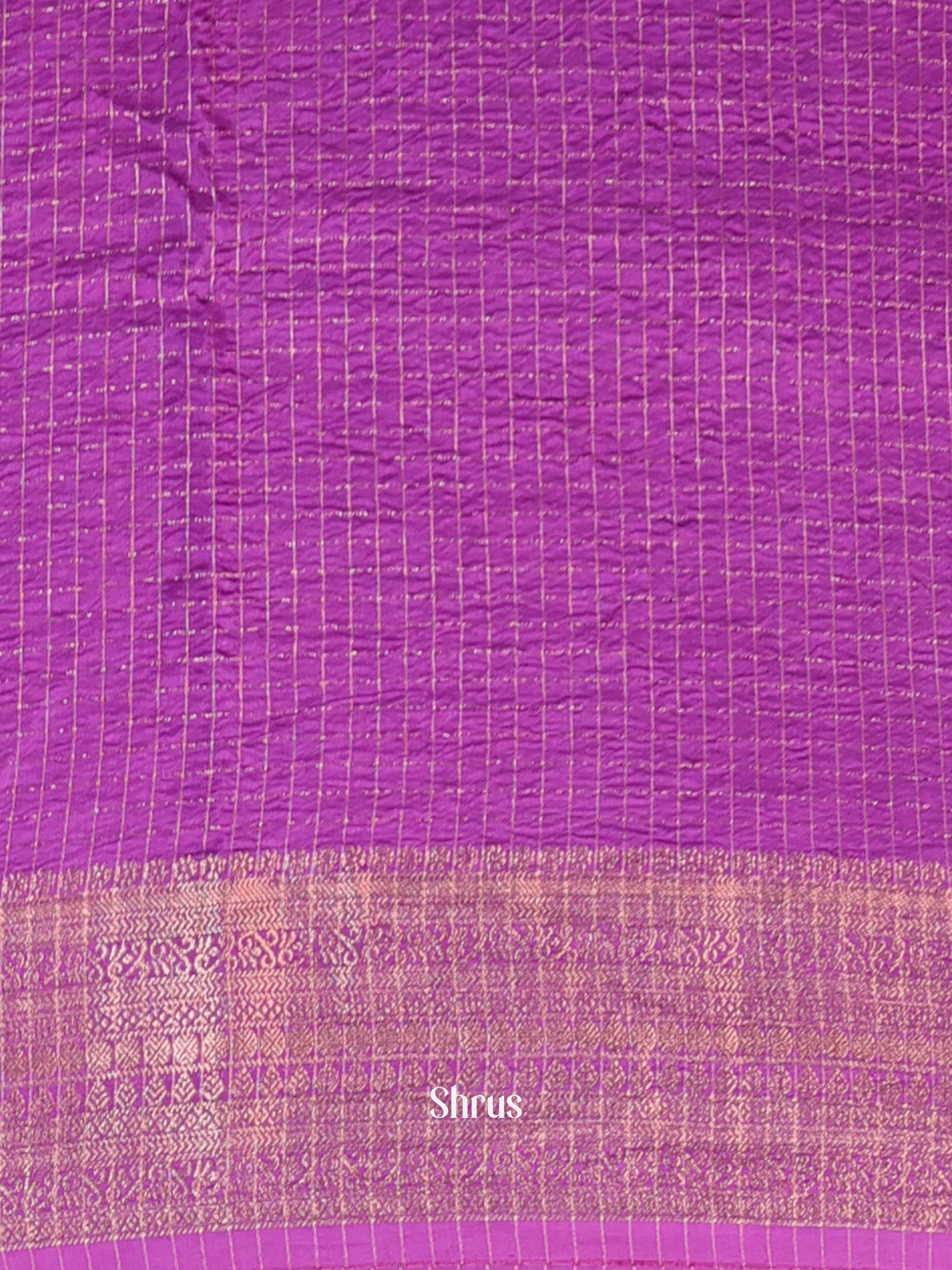 Purple- Semi Chanderi Saree - Shop on Shrus.com