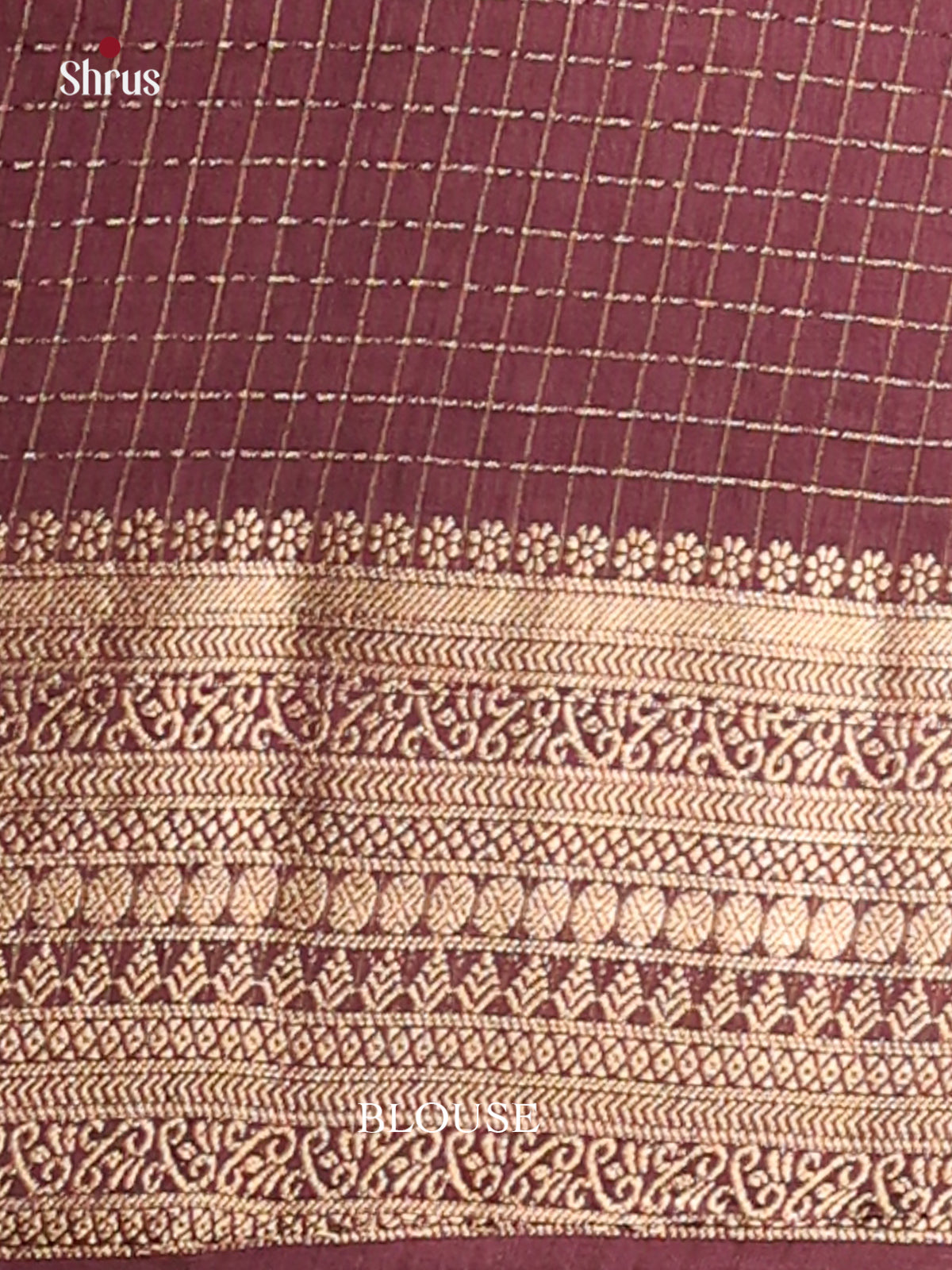 Deep Blue with dark onion pink - Semi Chanderi - CJS03064 - Shop on Shrus.com