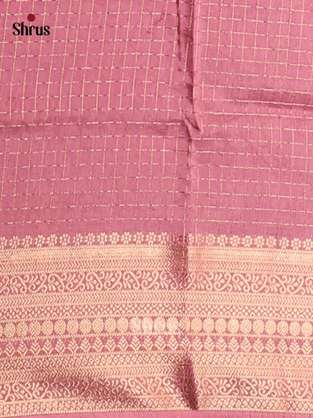 Blue with onion pink - Semi Chanderi - CJS03065 - Shop on Shrus.com