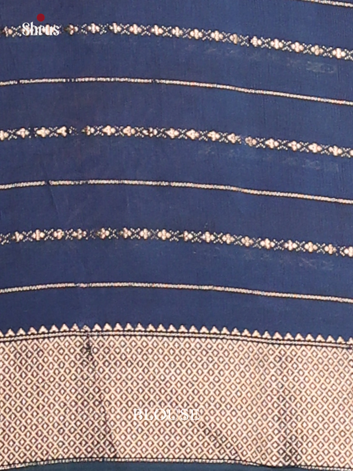 Dark Plum with peacock blue - Semi Chanderi - CJS03069 - Shop on Shrus.com