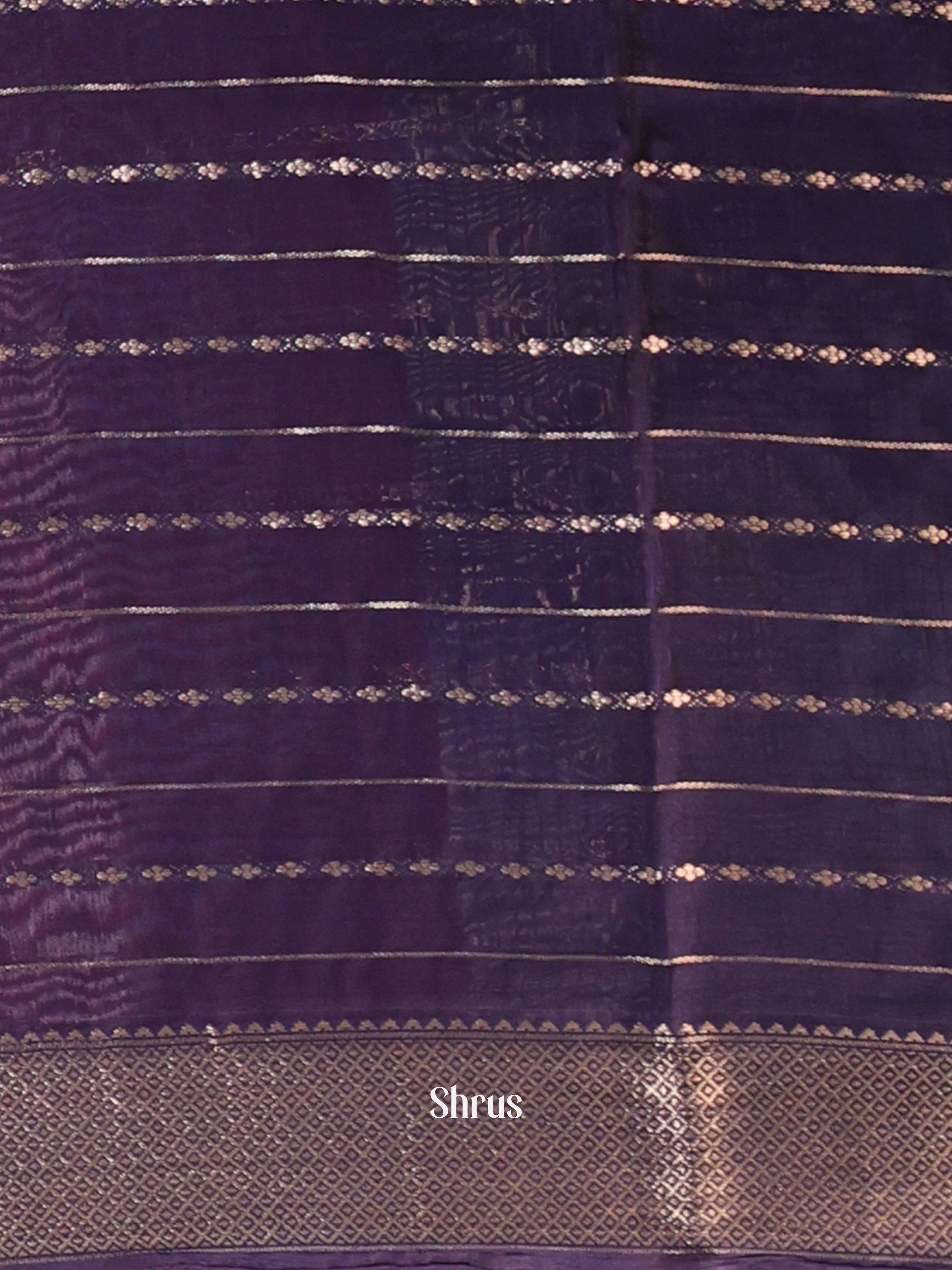 Pink & Violet - Semi Chanderi Saree - Shop on Shrus.com