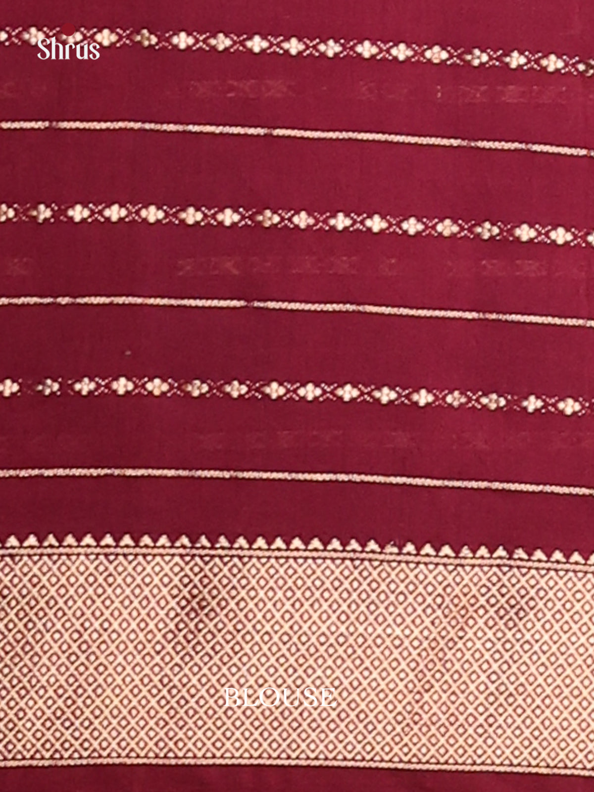 peacock blue with dark plum - Semi Chanderi - CJS03072 - Shop on Shrus.com