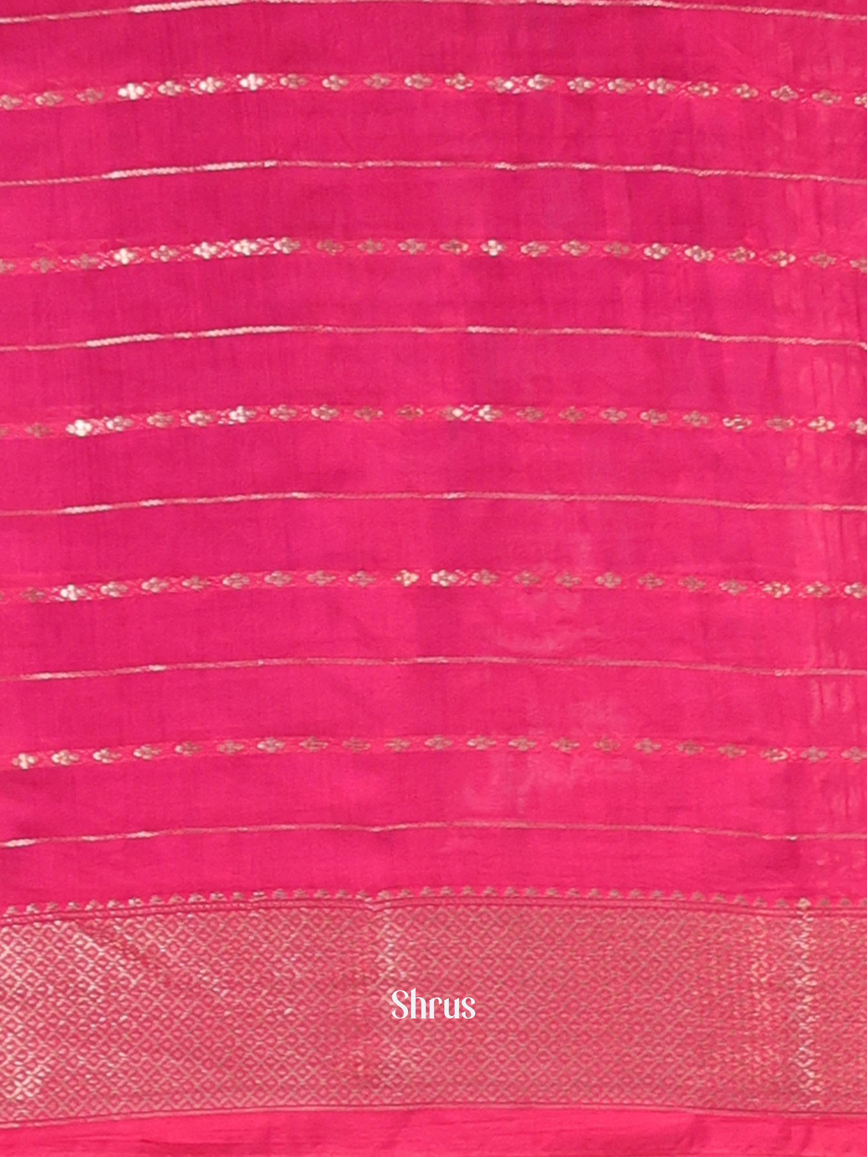 Purple & Pink - Semi Chanderi Saree - Shop on Shrus.com