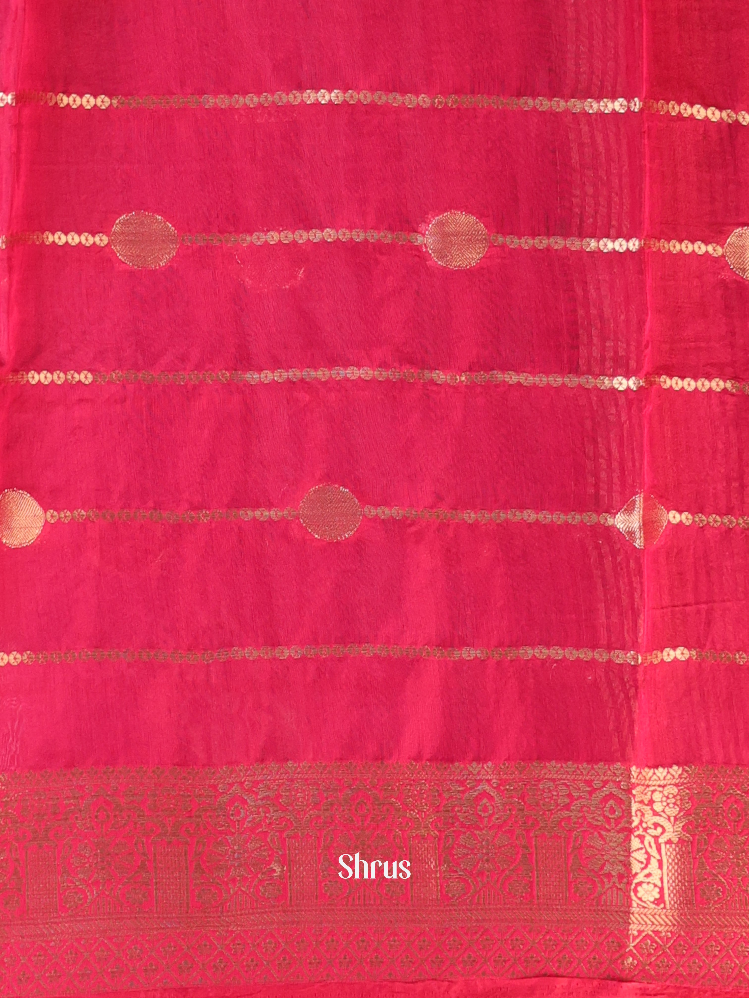 Violet & Pink - Semi Chanderi Saree - Shop on Shrus.com