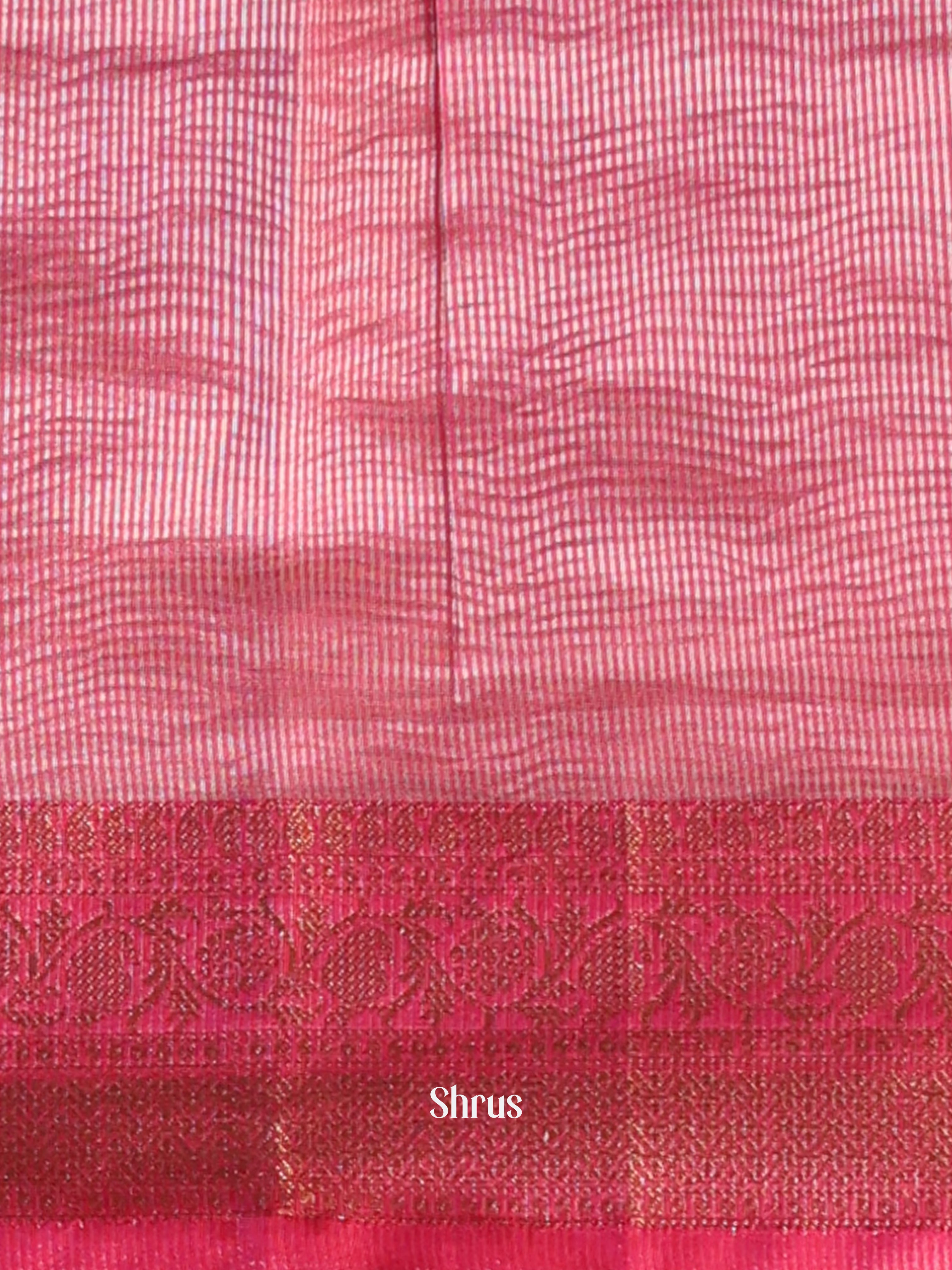 Grey & Pink - Bamboo silk Saree - Shop on Shrus.com