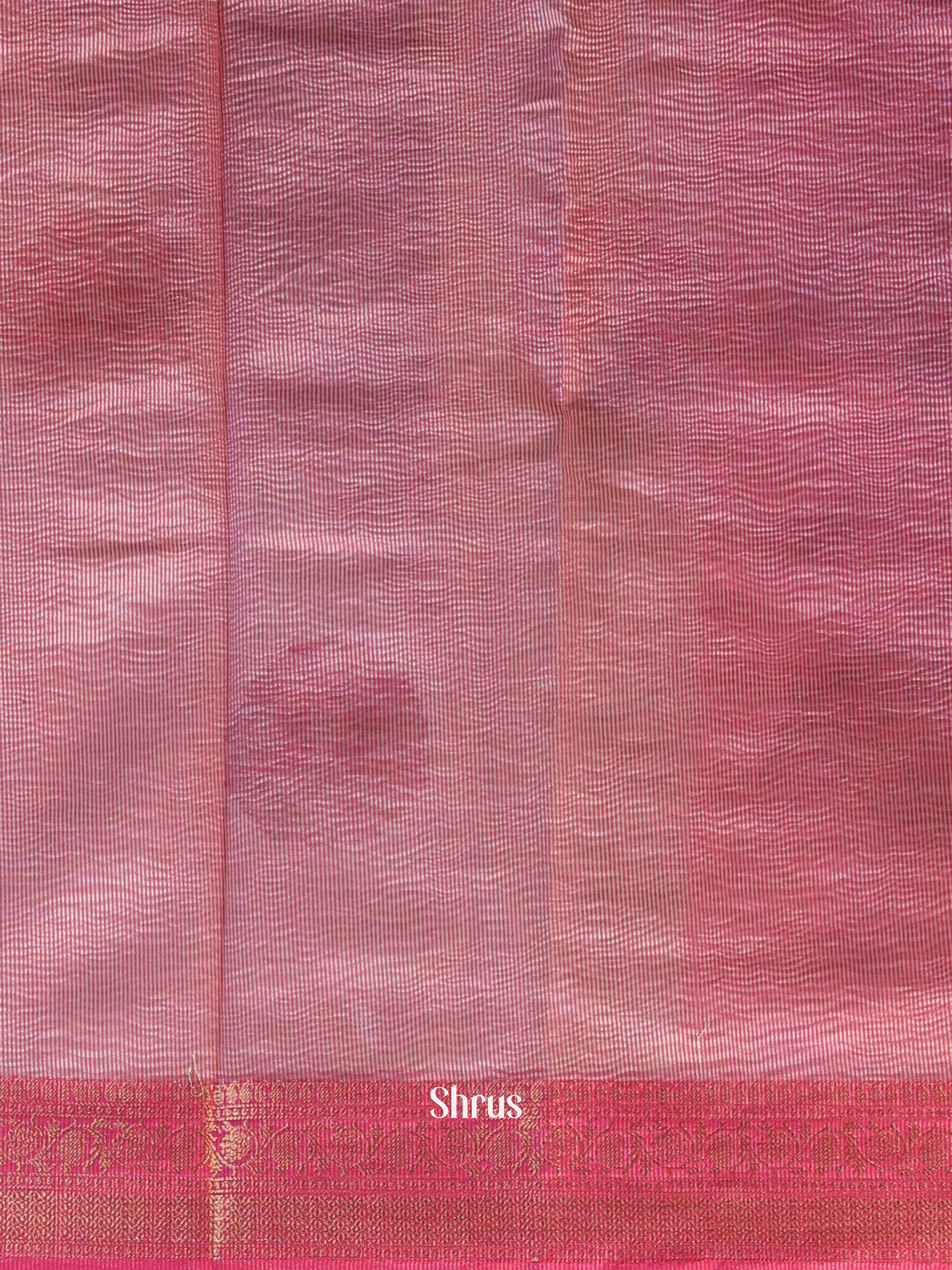 Grey & Pink- Bamboo silk Saree - Shop on Shrus.com