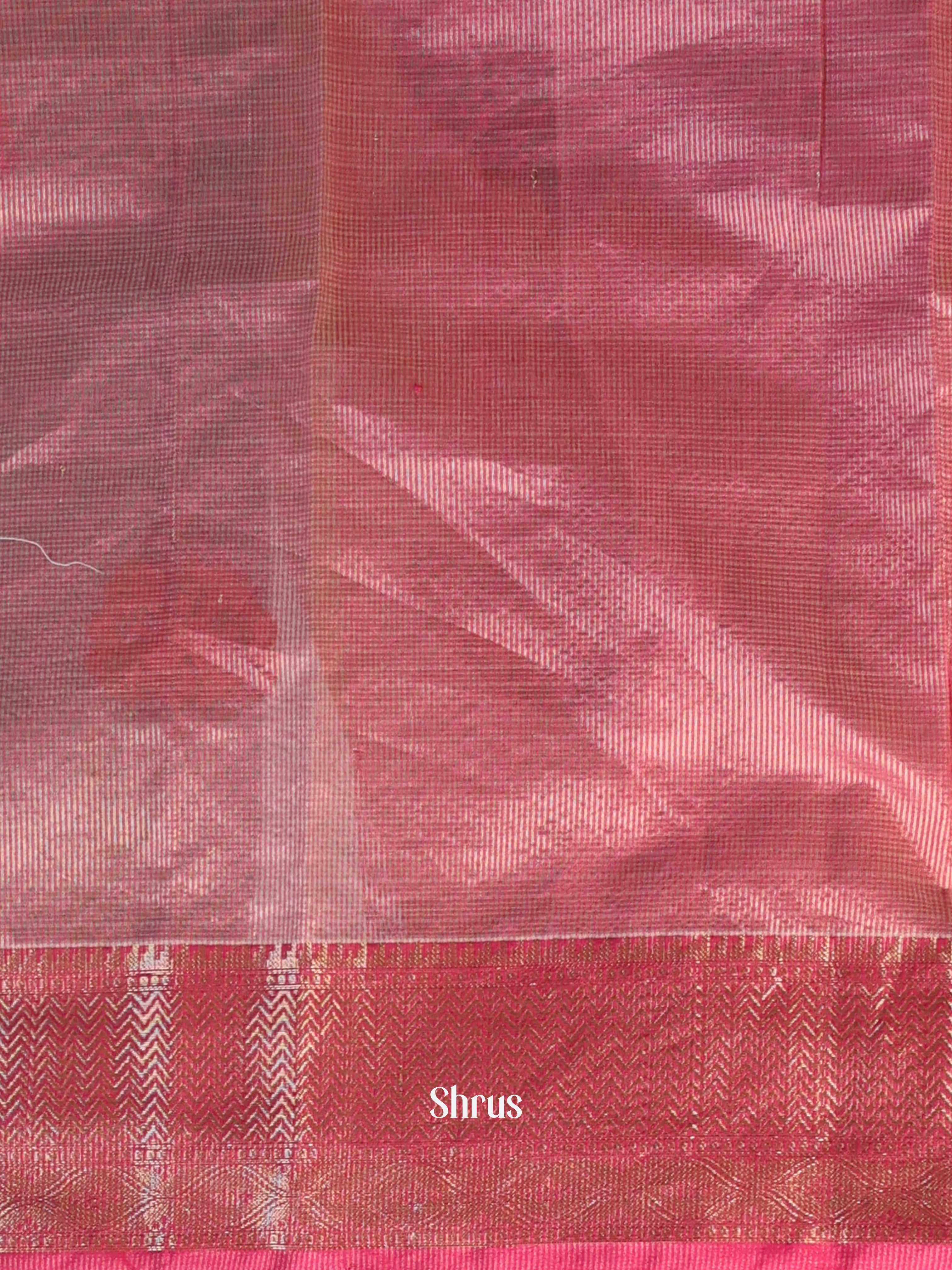 Green & Pink - Bamboo silk Saree - Shop on Shrus.com