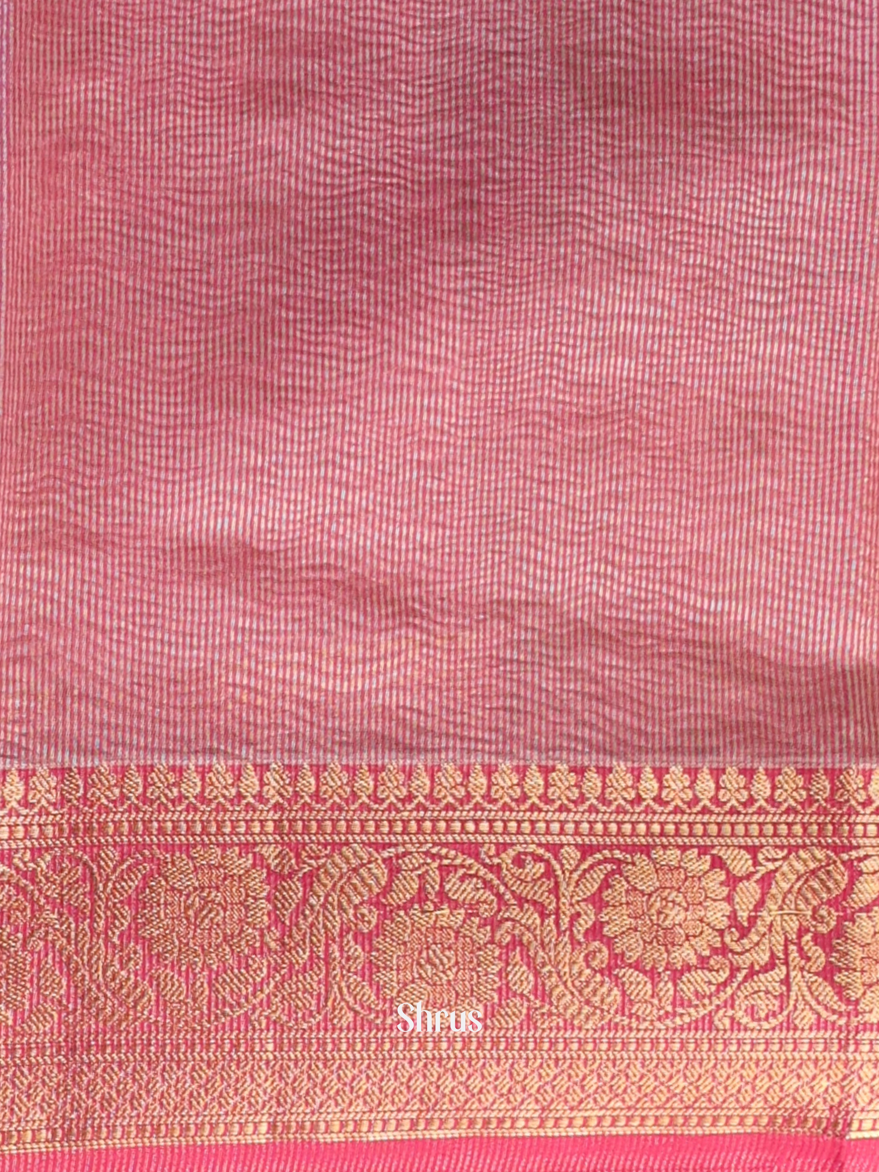 Green & Pink - Bamboo silk Saree - Shop on Shrus.com