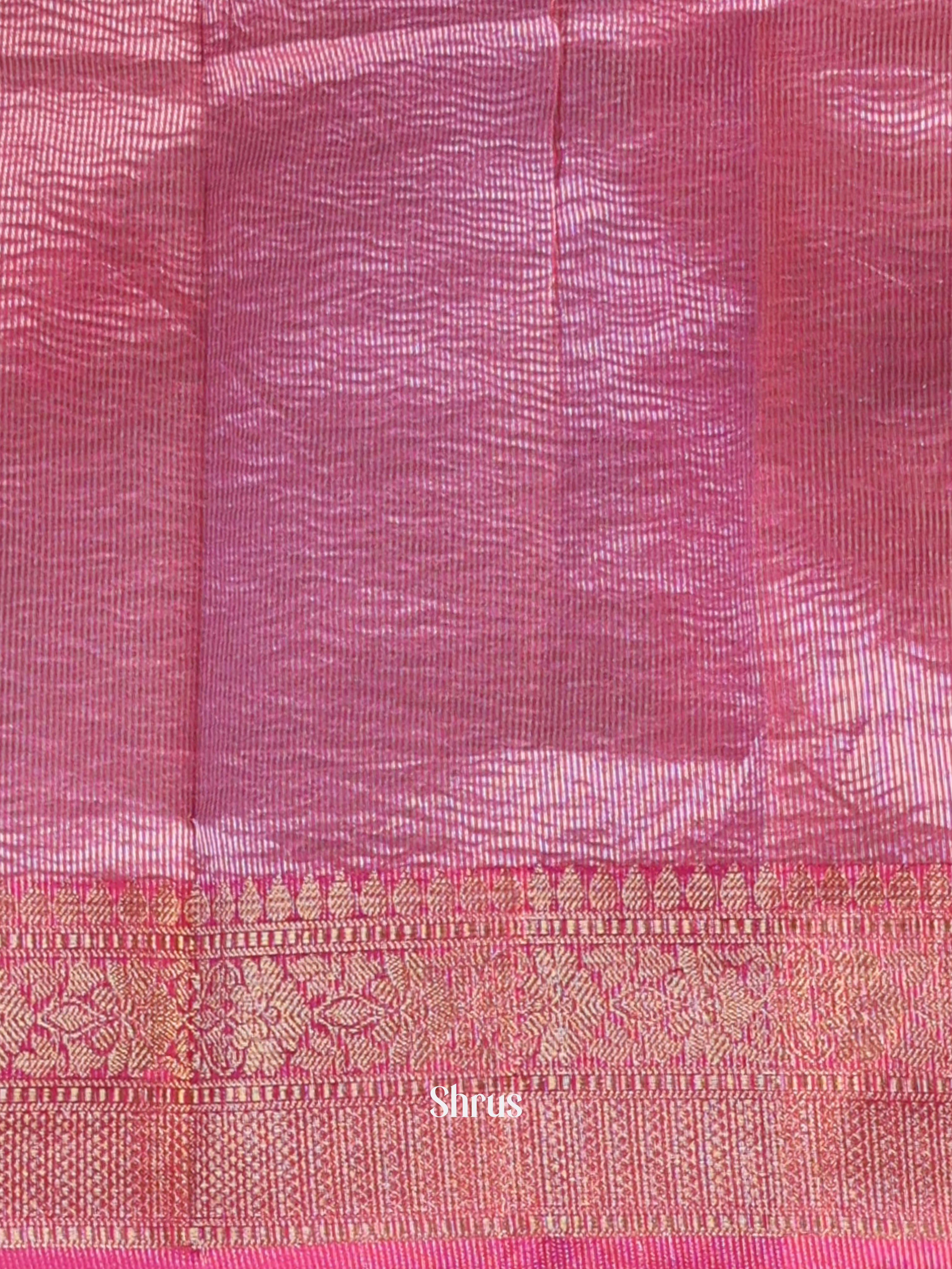Lavender & Pink- Bamboo silk Saree - Shop on Shrus.com