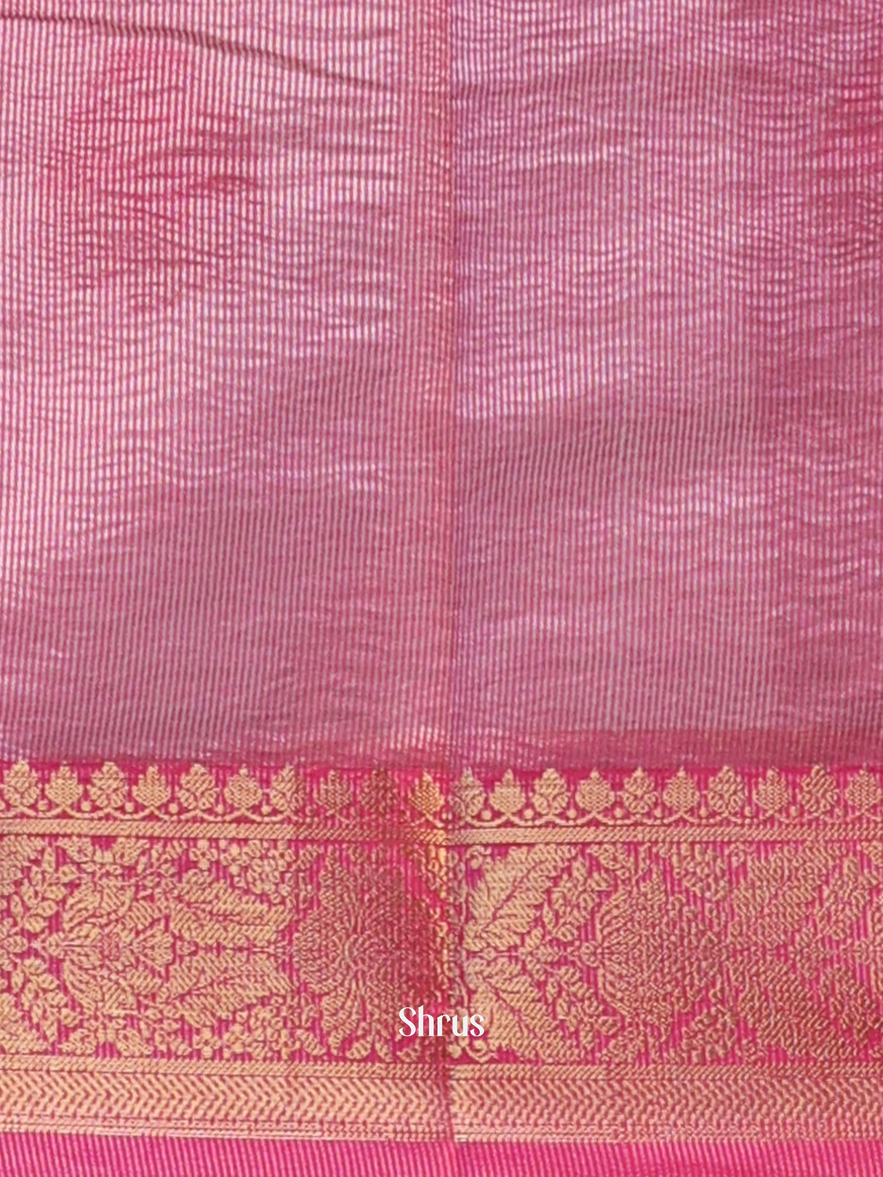 Lavender & Pink - Bamboo silk Saree - Shop on Shrus.com