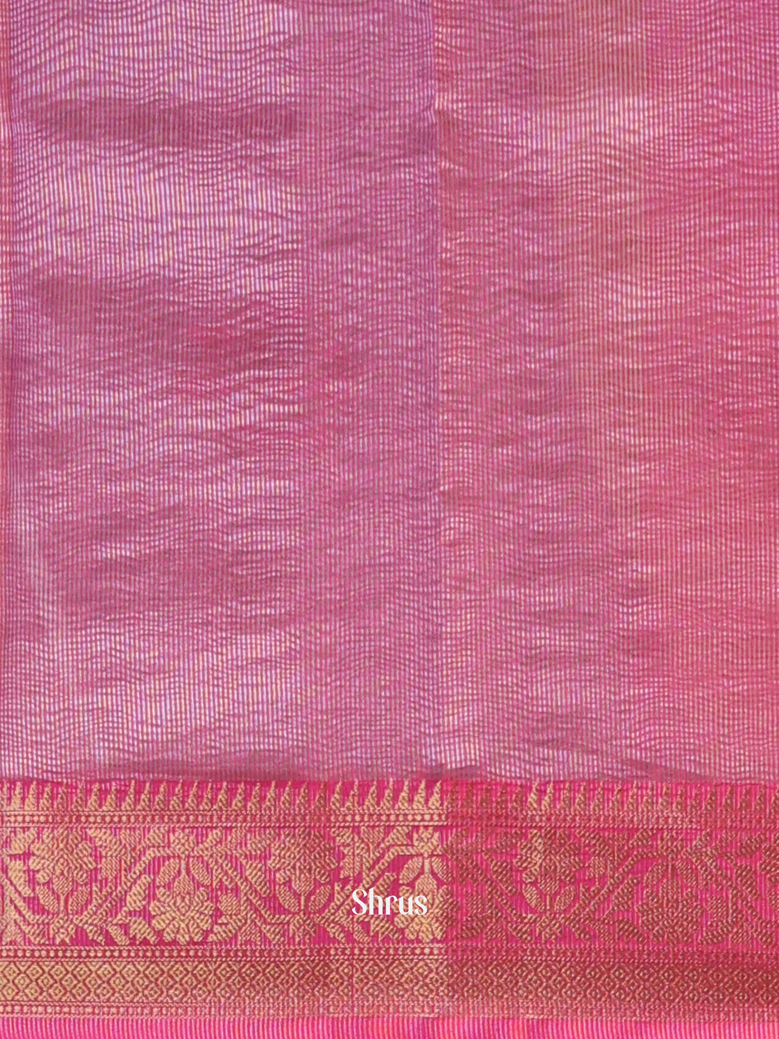 Lavender & Pink - Bamboo silk Saree - Shop on Shrus.com