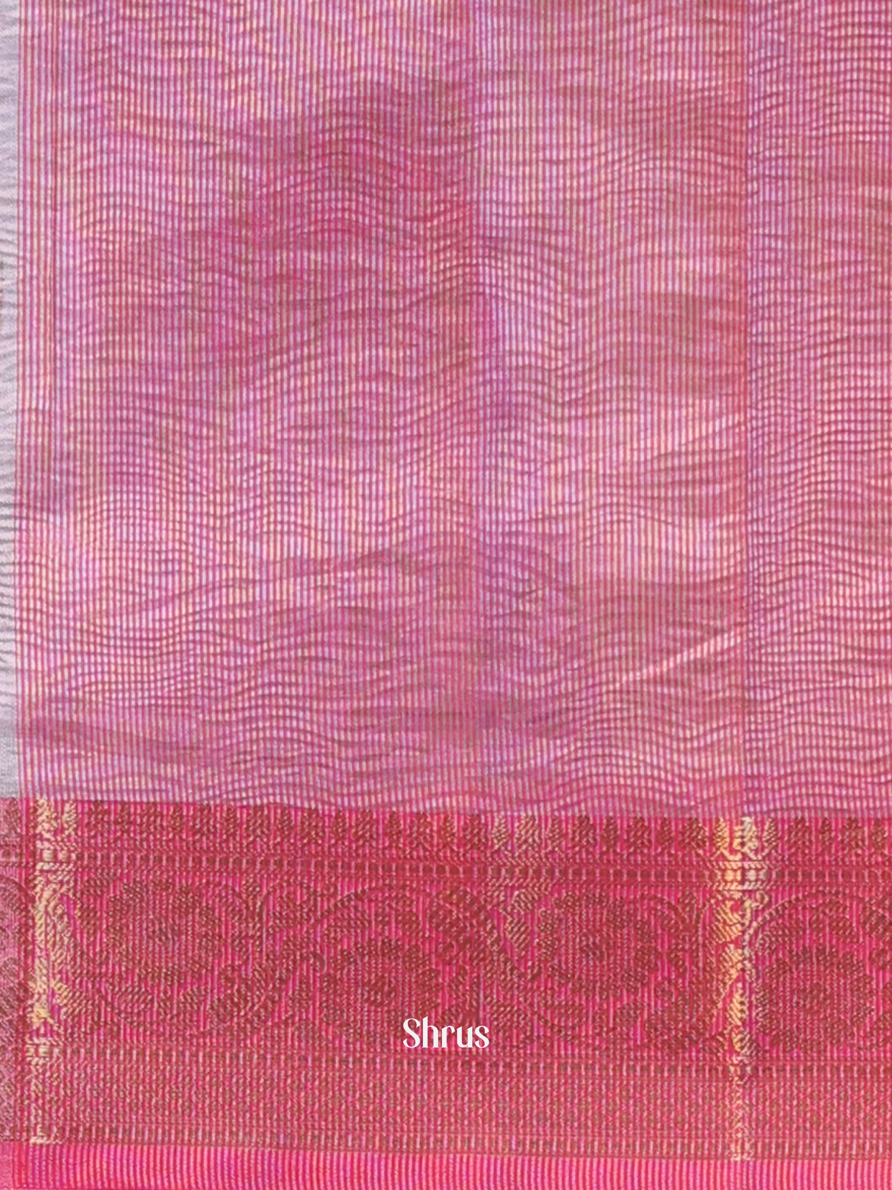 Lavender & Pink - Bamboo silk Saree - Shop on Shrus.com