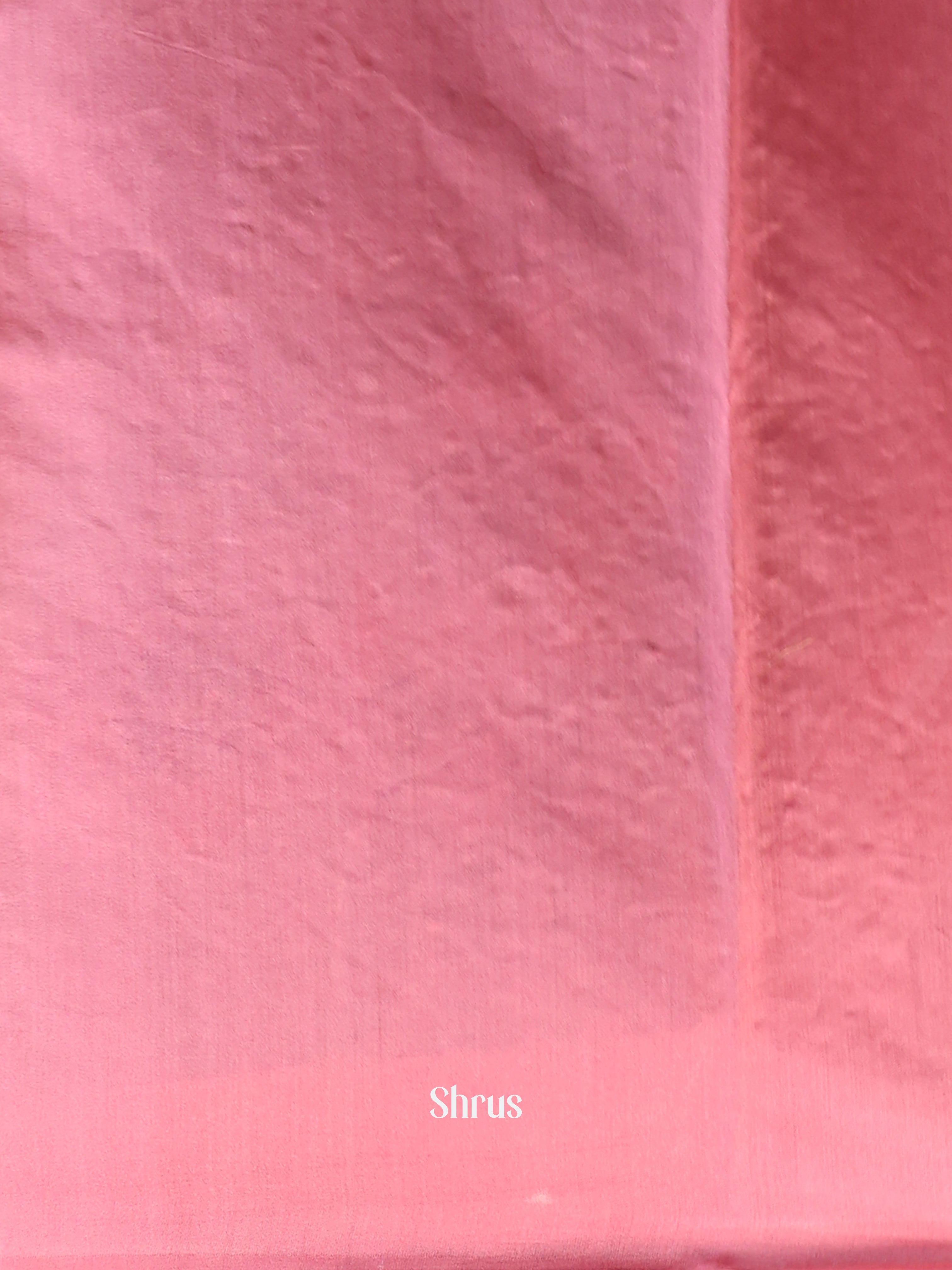 Cream & Pink- Organza Saree - Shop on Shrus.com