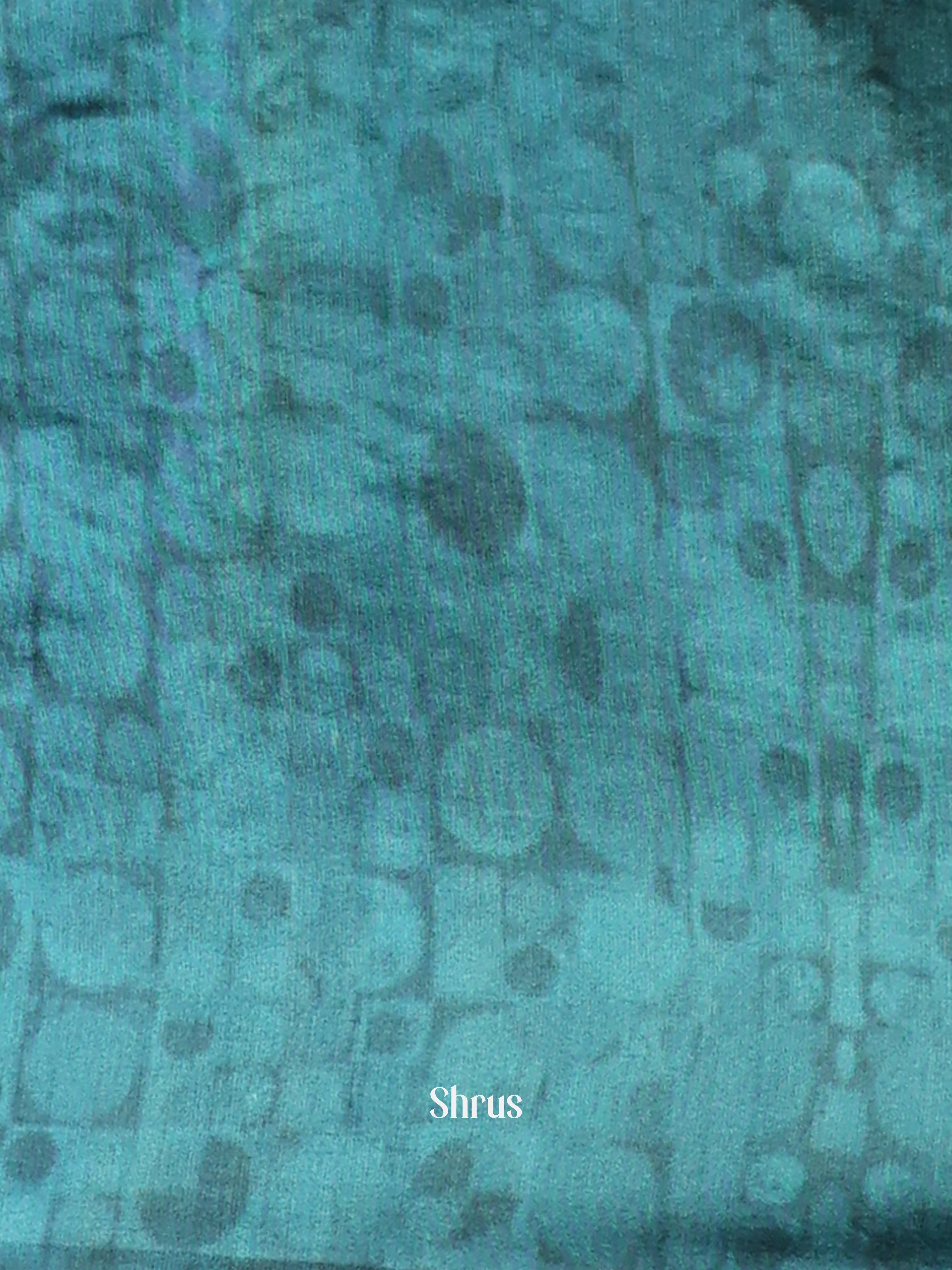 Blue (Single Tone) - Organza Saree - Shop on Shrus.com