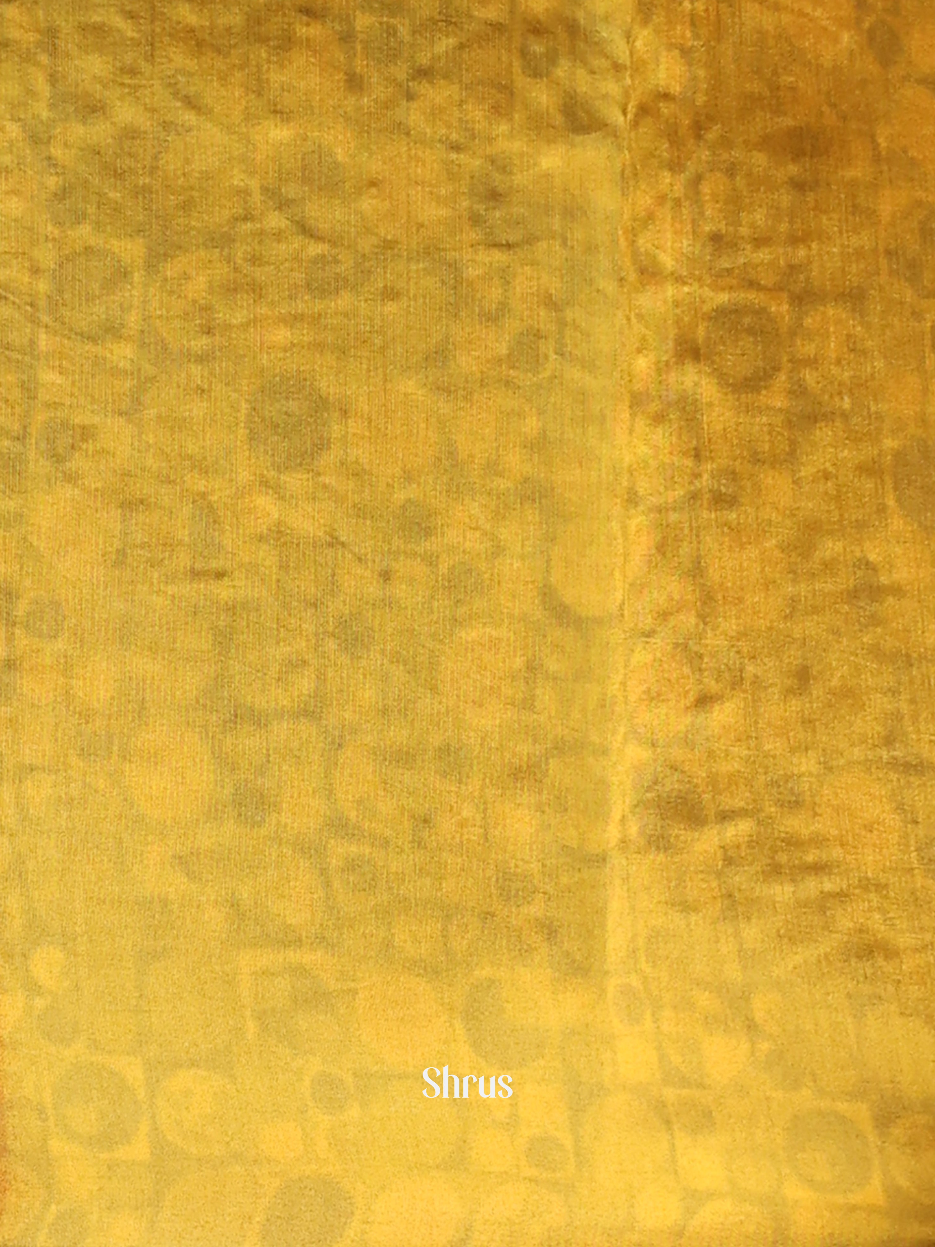 Mustard(Single Tone)- Organza Saree - Shop on Shrus.com