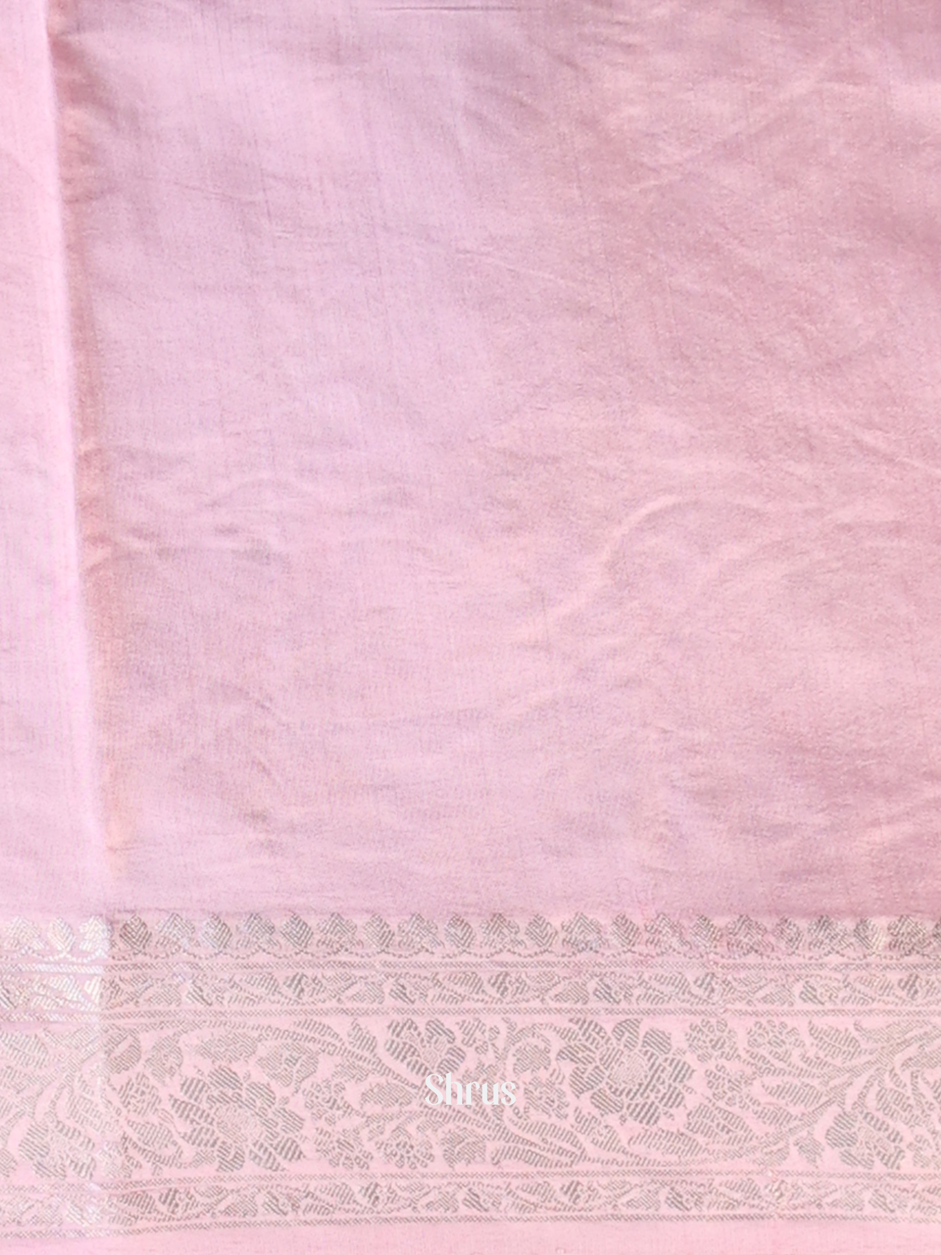 Pink(Single Tone) - Organza Saree - Shop on Shrus.com