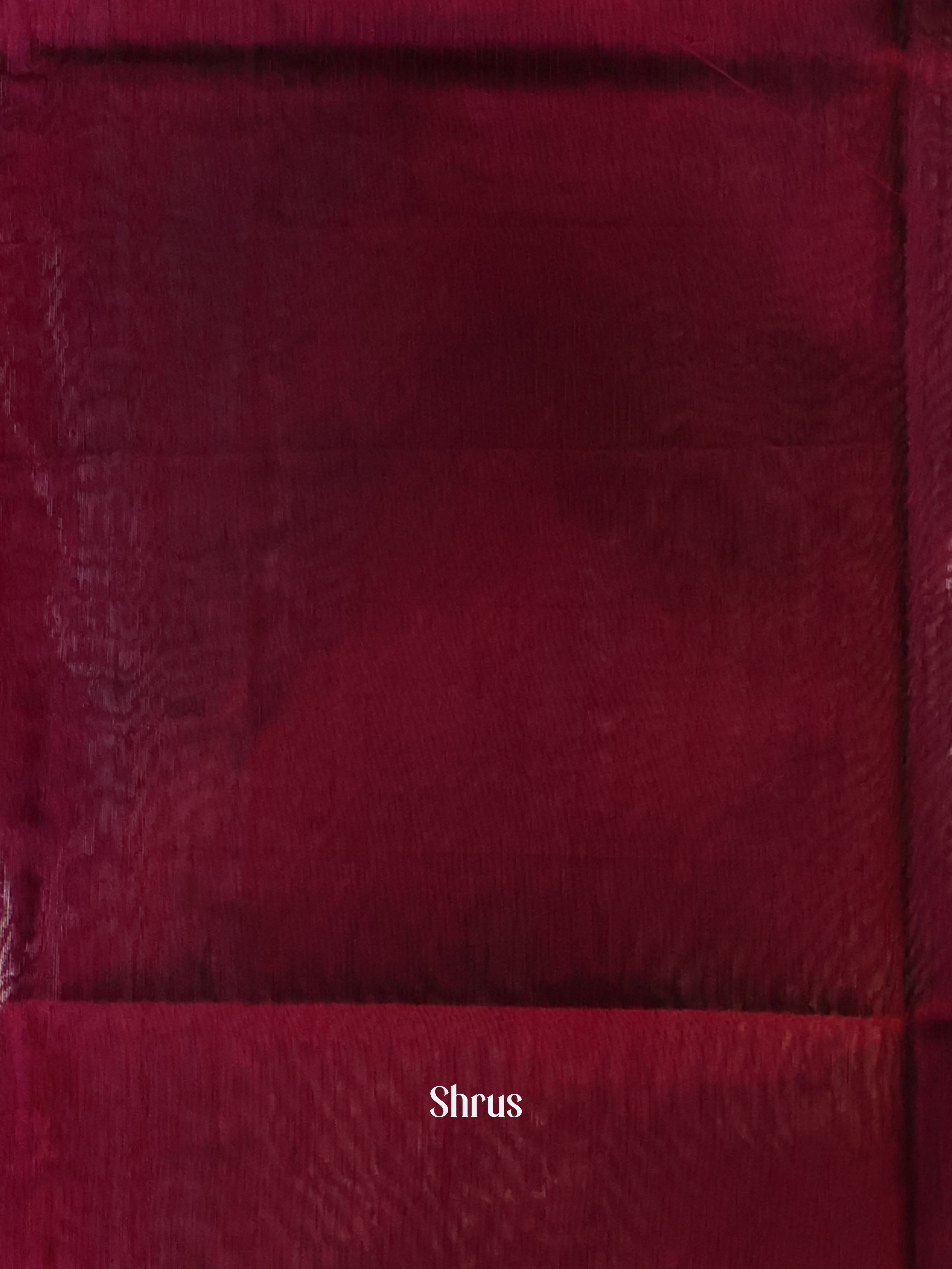 Green & Maroon - Semi Jute Saree - Shop on Shrus.com