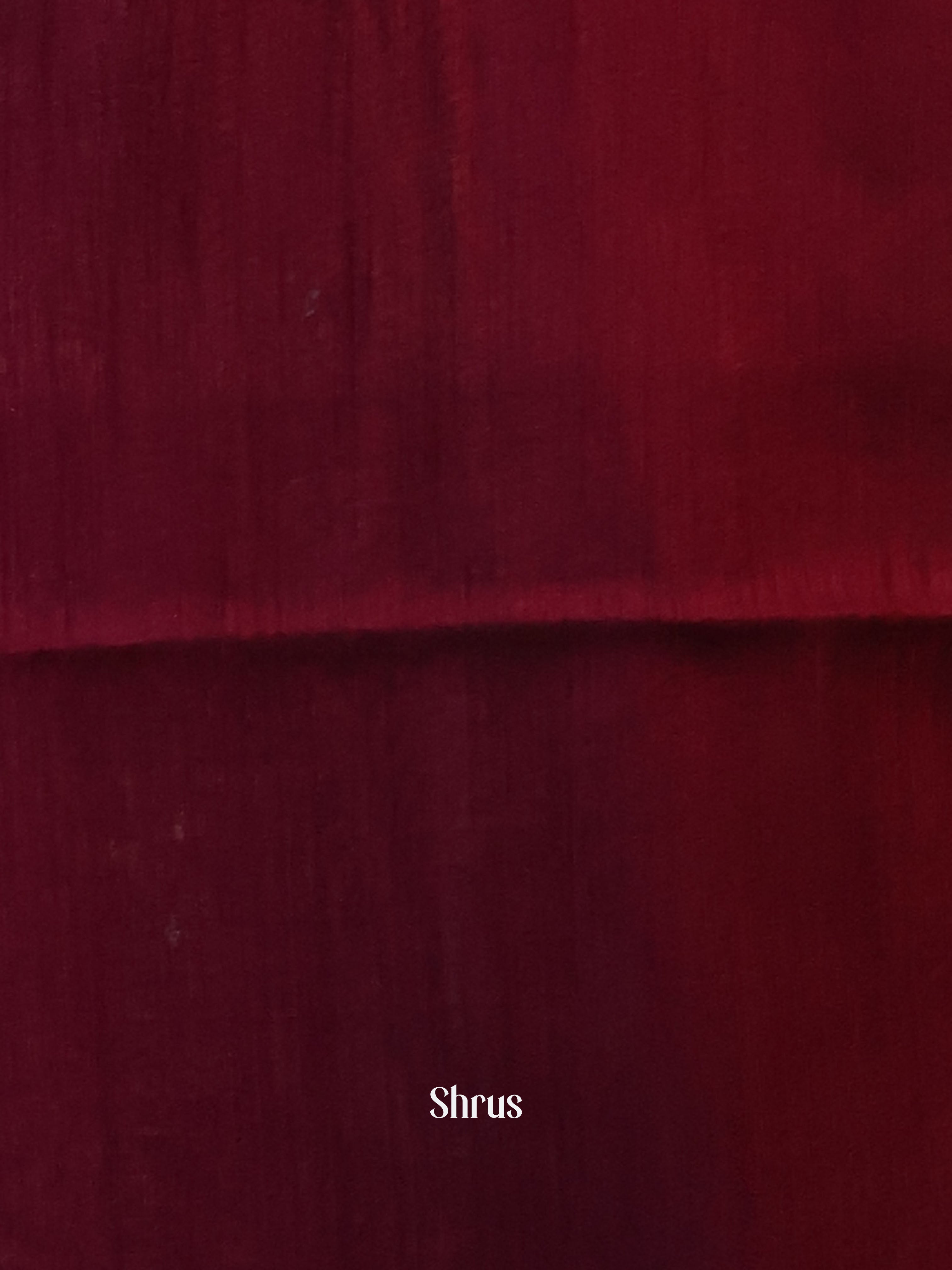 Grey & Maroon - Semi Jute Saree - Shop on Shrus.com