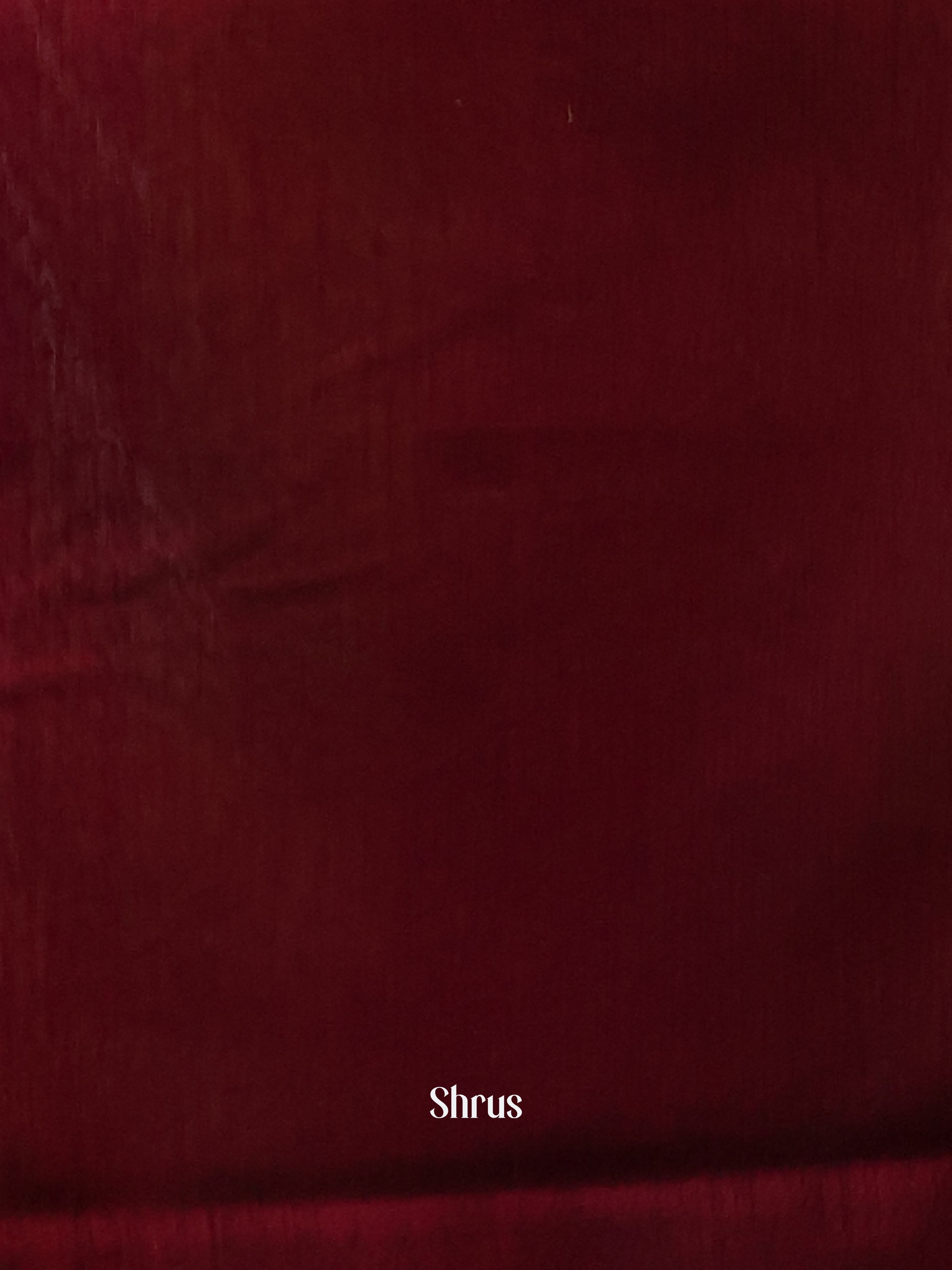 Green & Maroon - Semi Jute Saree - Shop on Shrus.com