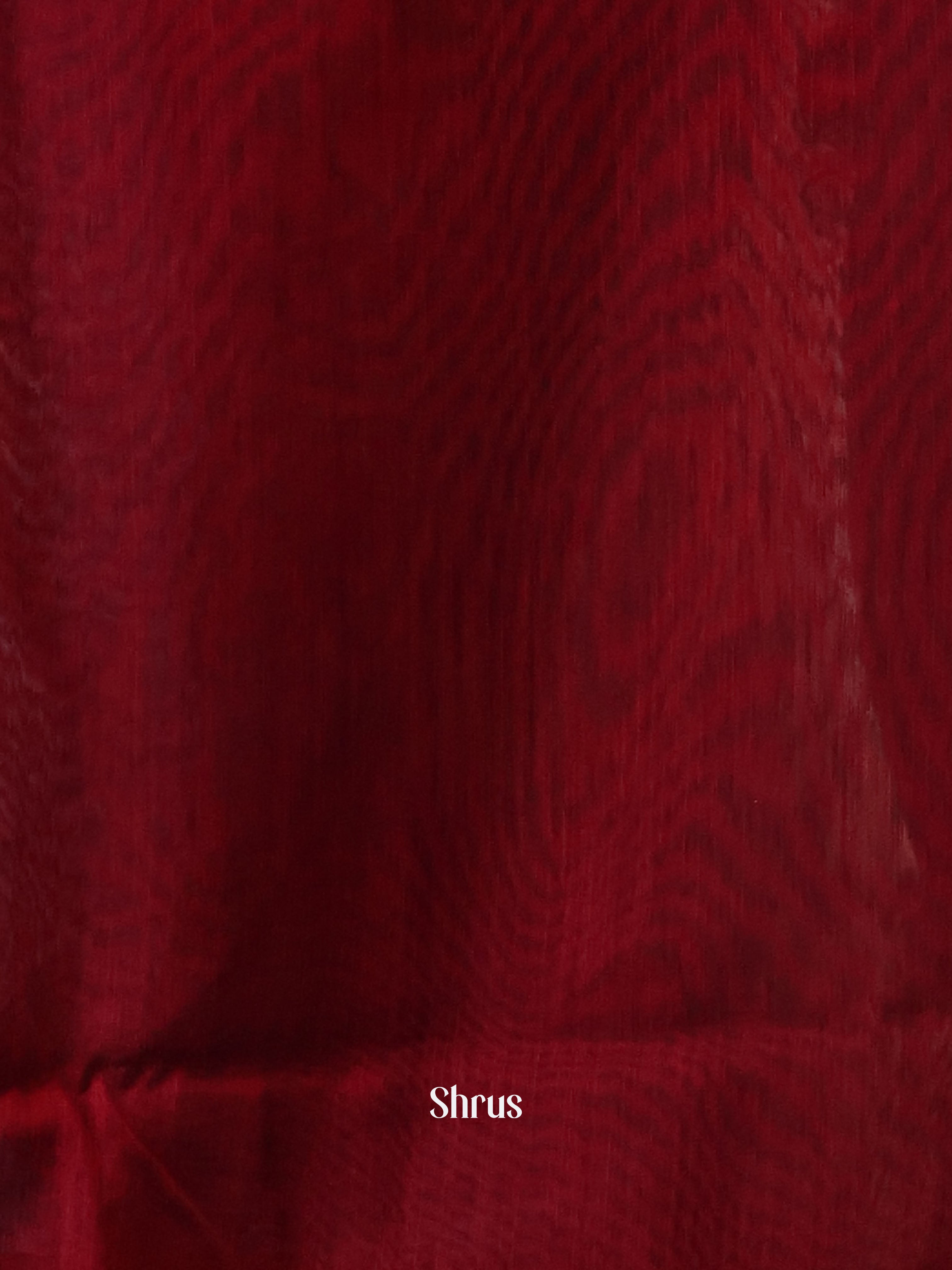 Blue & Maroon - Semi Jute Saree - Shop on Shrus.com