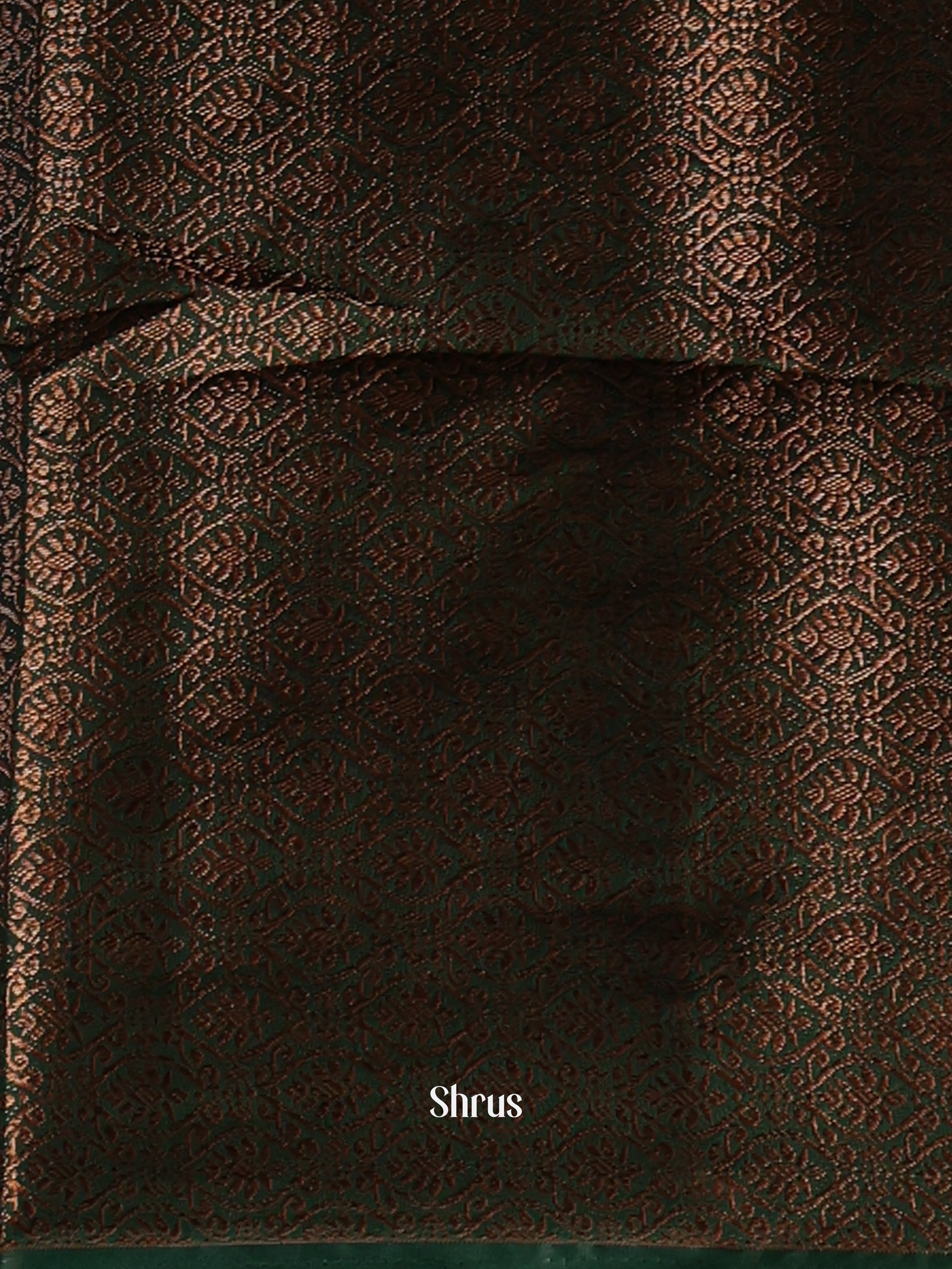 Mustardy Green & Green- Semi Jute Saree - Shop on Shrus.com