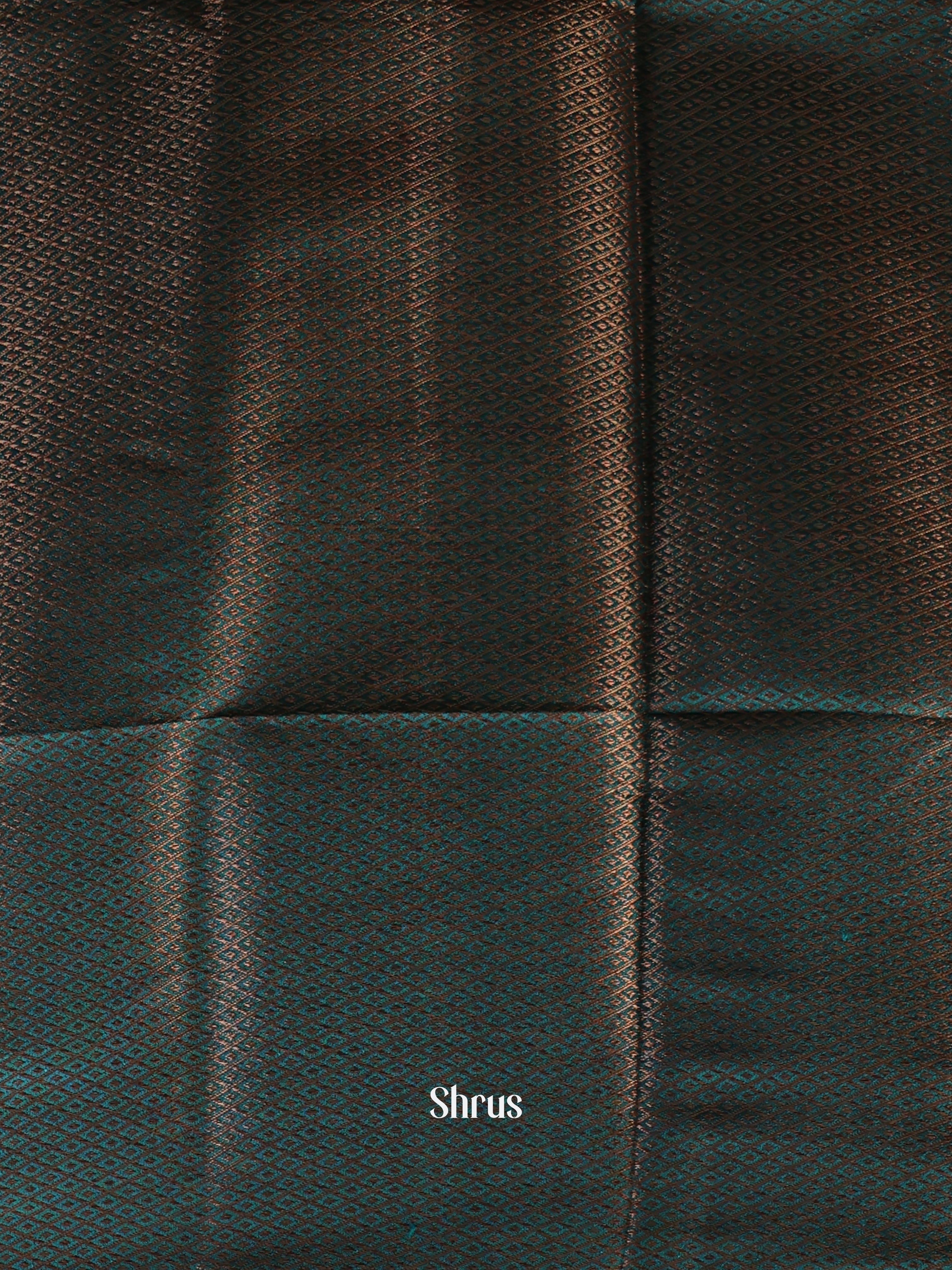 Blue & Teal -Semi Jute Saree - Shop on Shrus.com