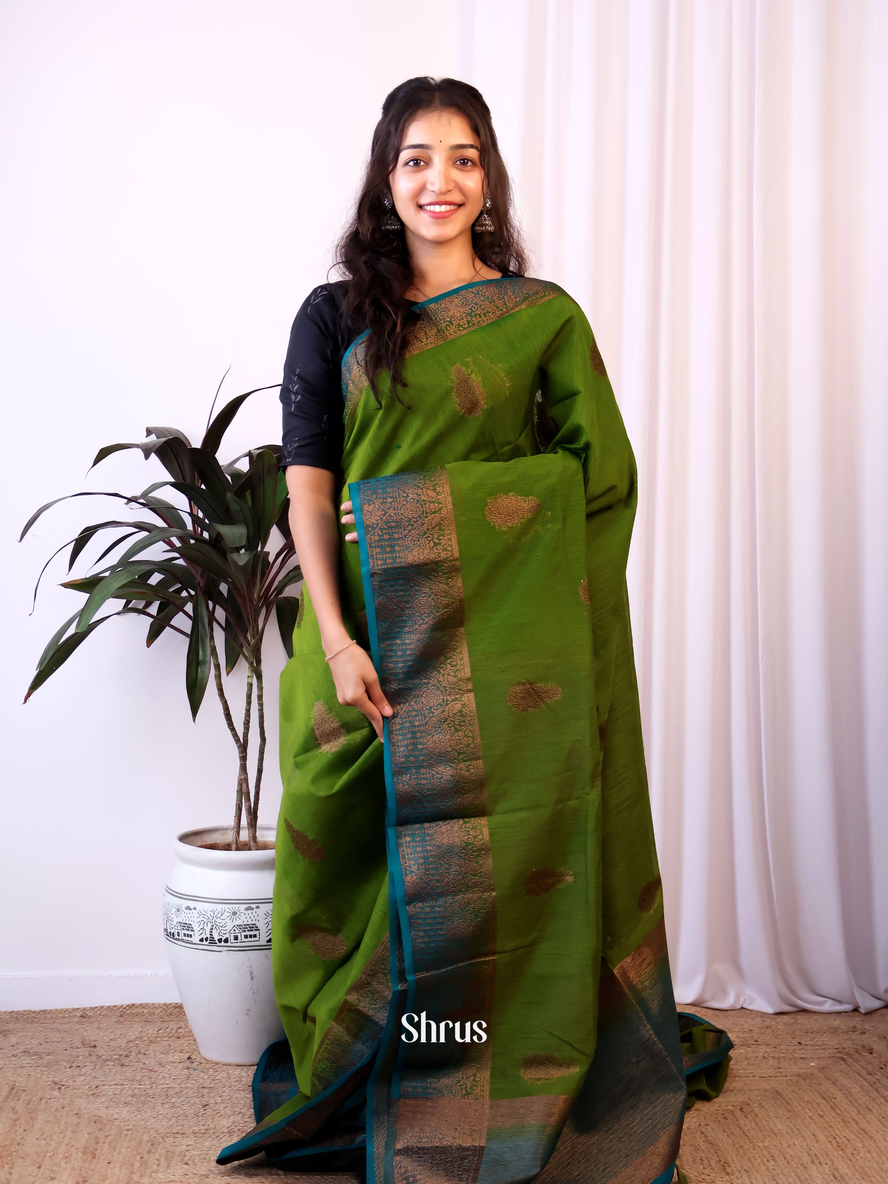 CJS03226 - Semi Jute Saree - Shop on Shrus.com