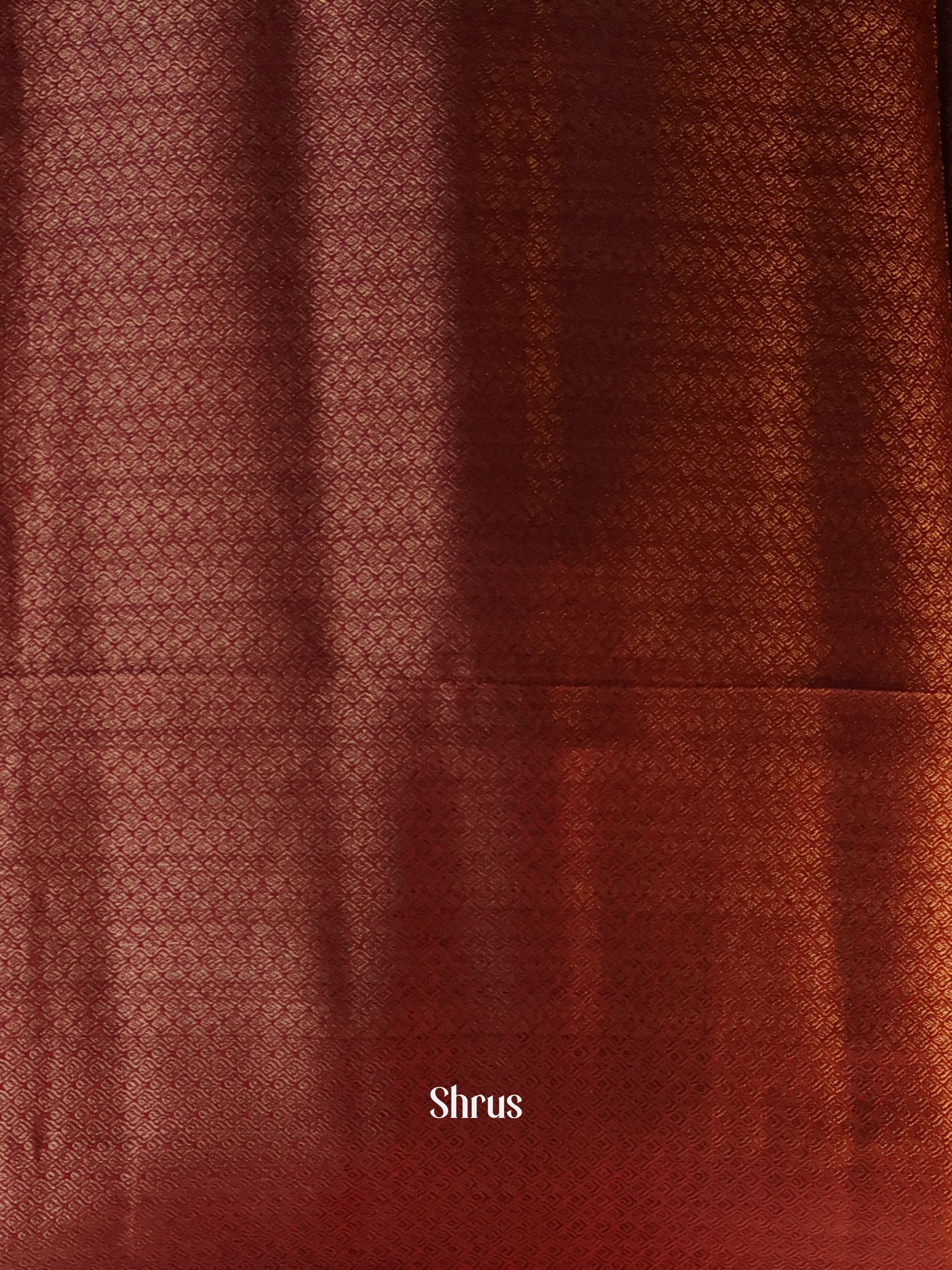 Orange & Maroon - Semi Jute Saree - Shop on Shrus.com