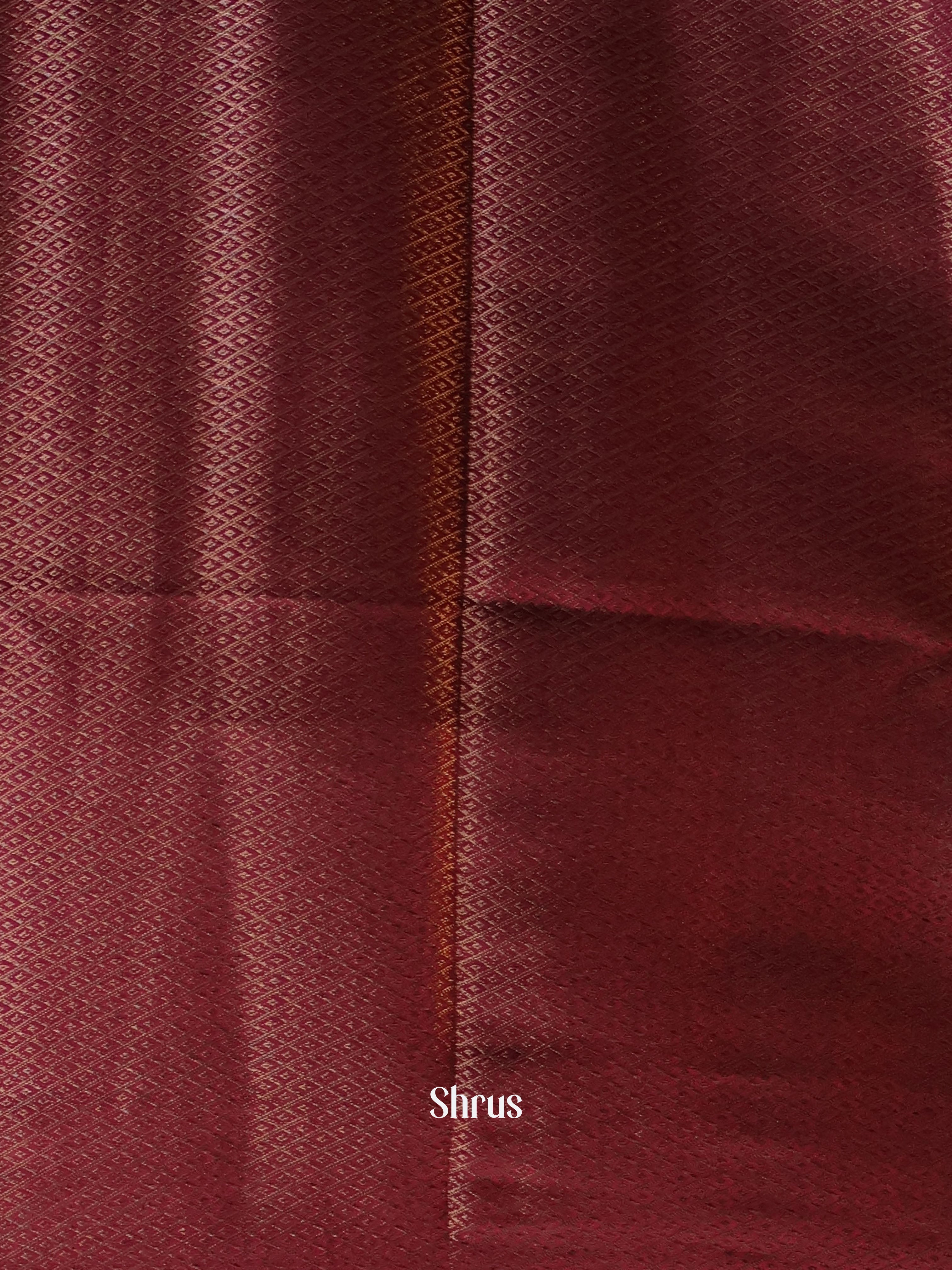 Green & Maroon - Semi Jute Saree - Shop on Shrus.com