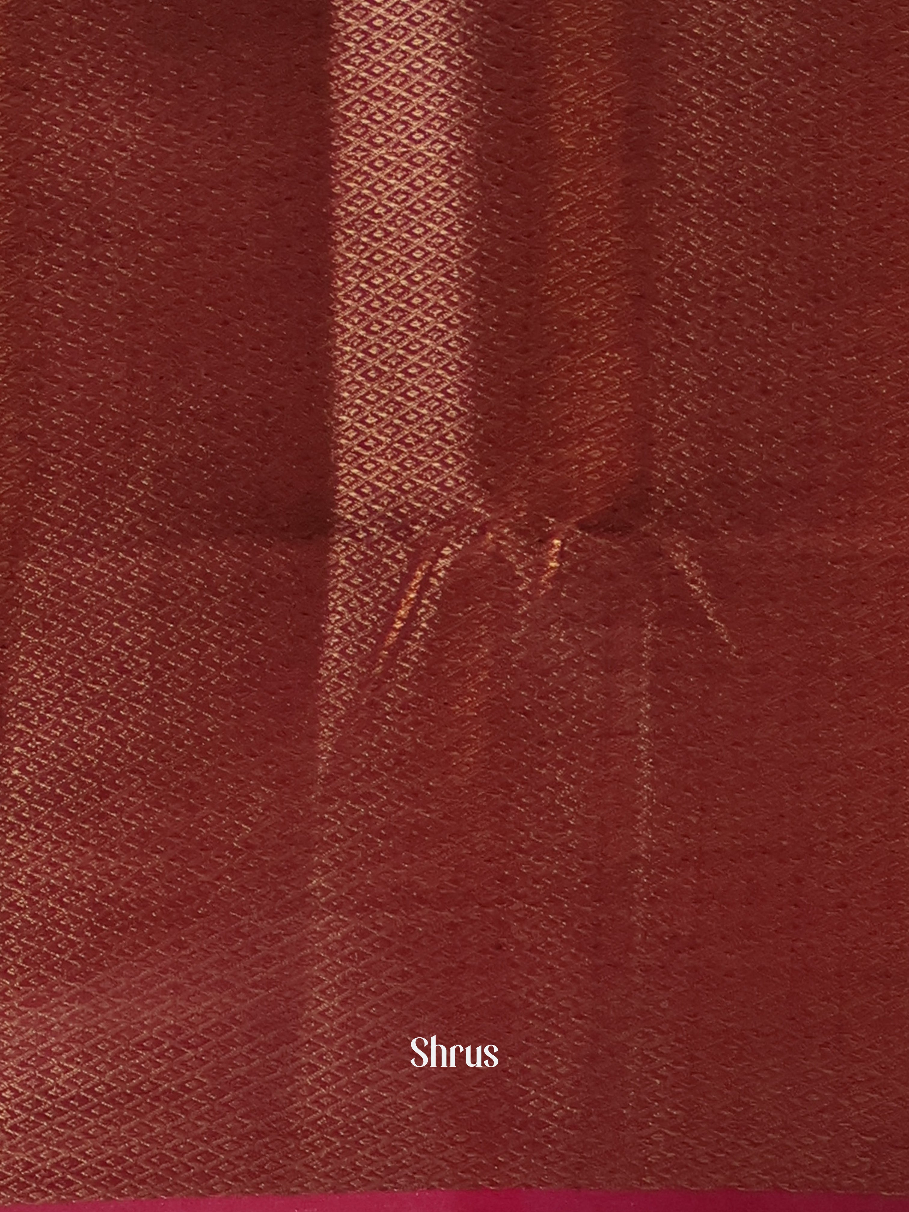 Green & Maroon - Semi Jute Saree - Shop on Shrus.com
