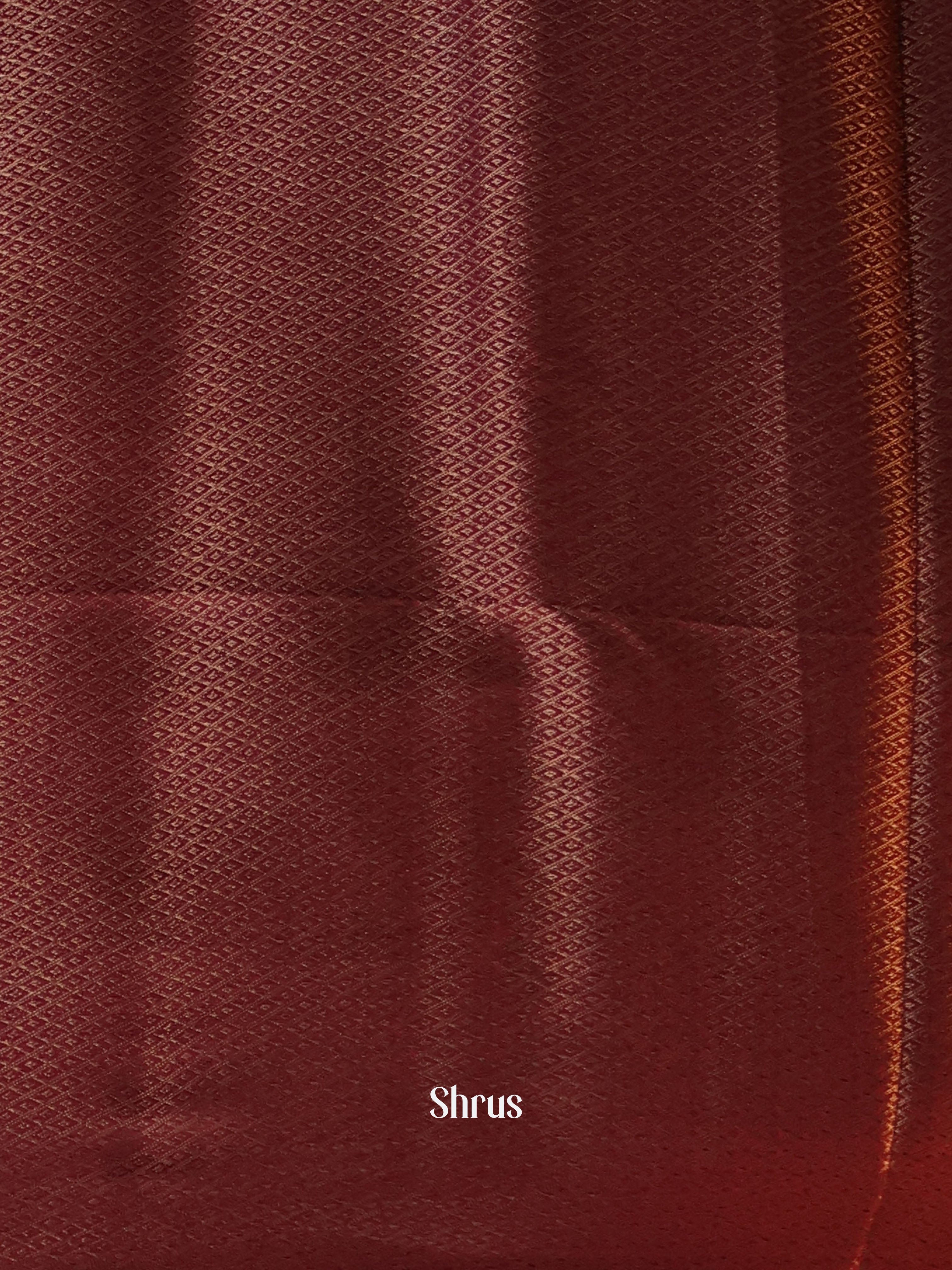 Green & Maroon - Semi Jute Saree - Shop on Shrus.com