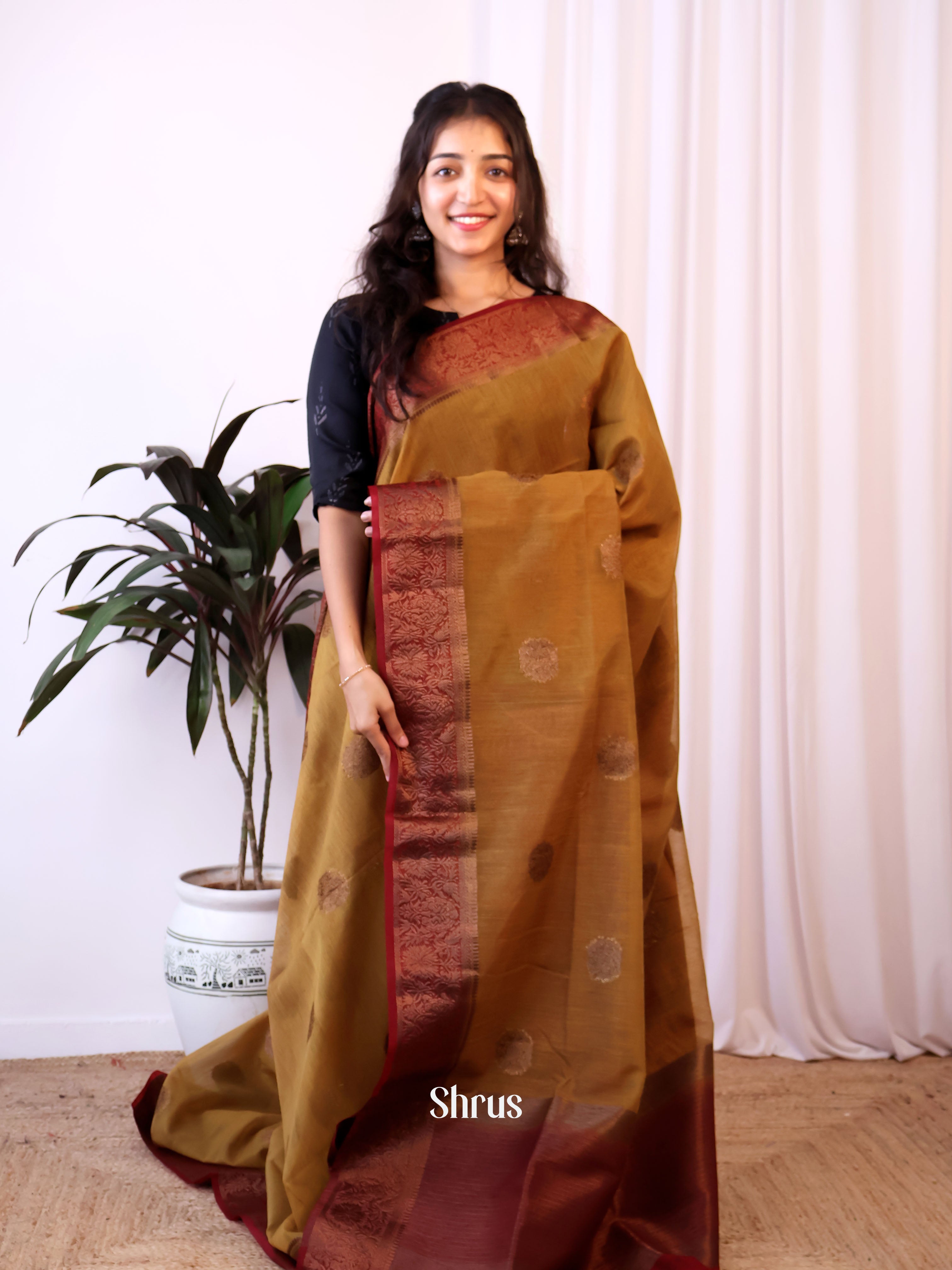 CJS03241 - Semi Jute Saree - Shop on Shrus.com