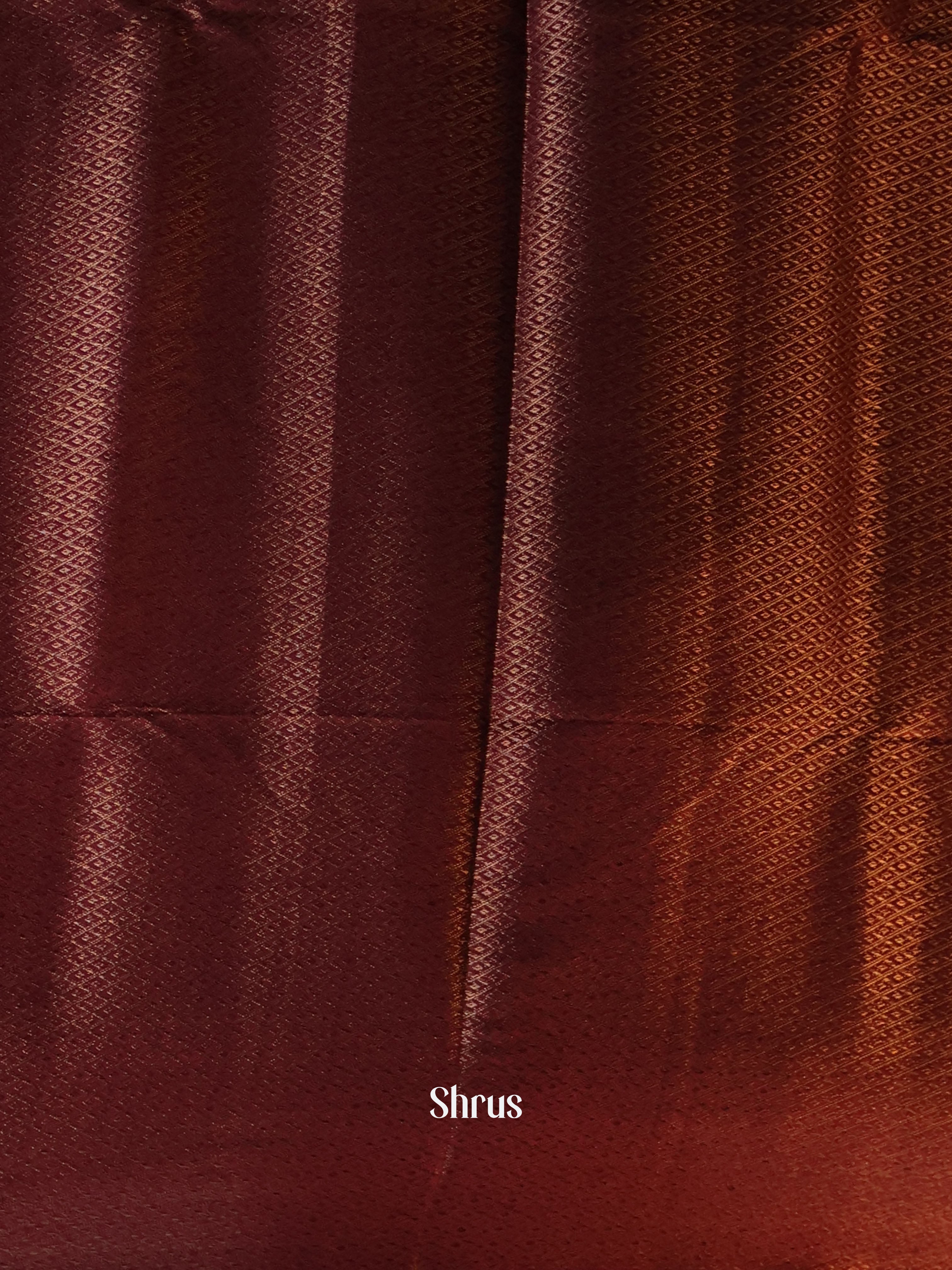 Green & MAroon - Semi Jute Saree - Shop on Shrus.com