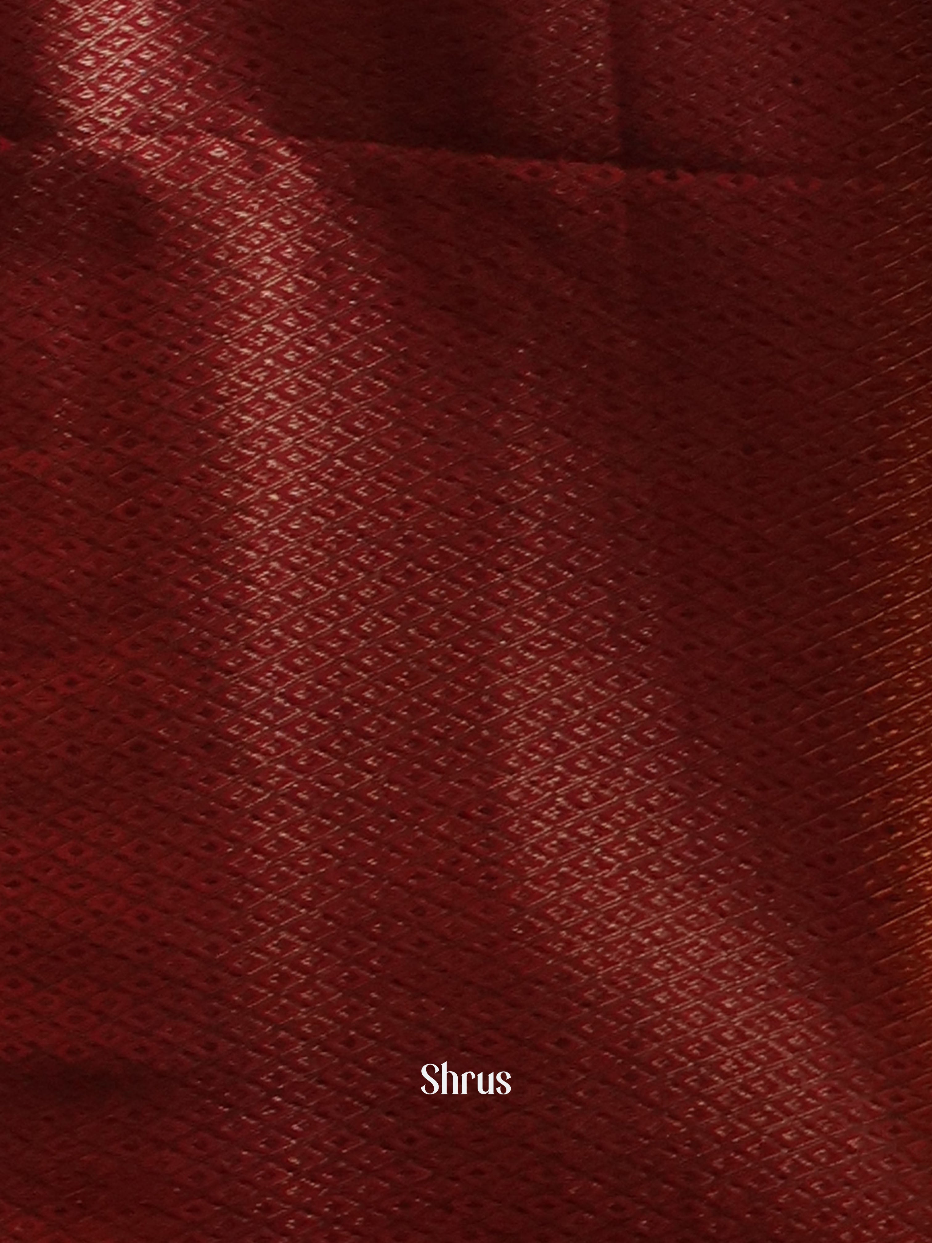 Grey & Maroon- Semi Jute Saree - Shop on Shrus.com