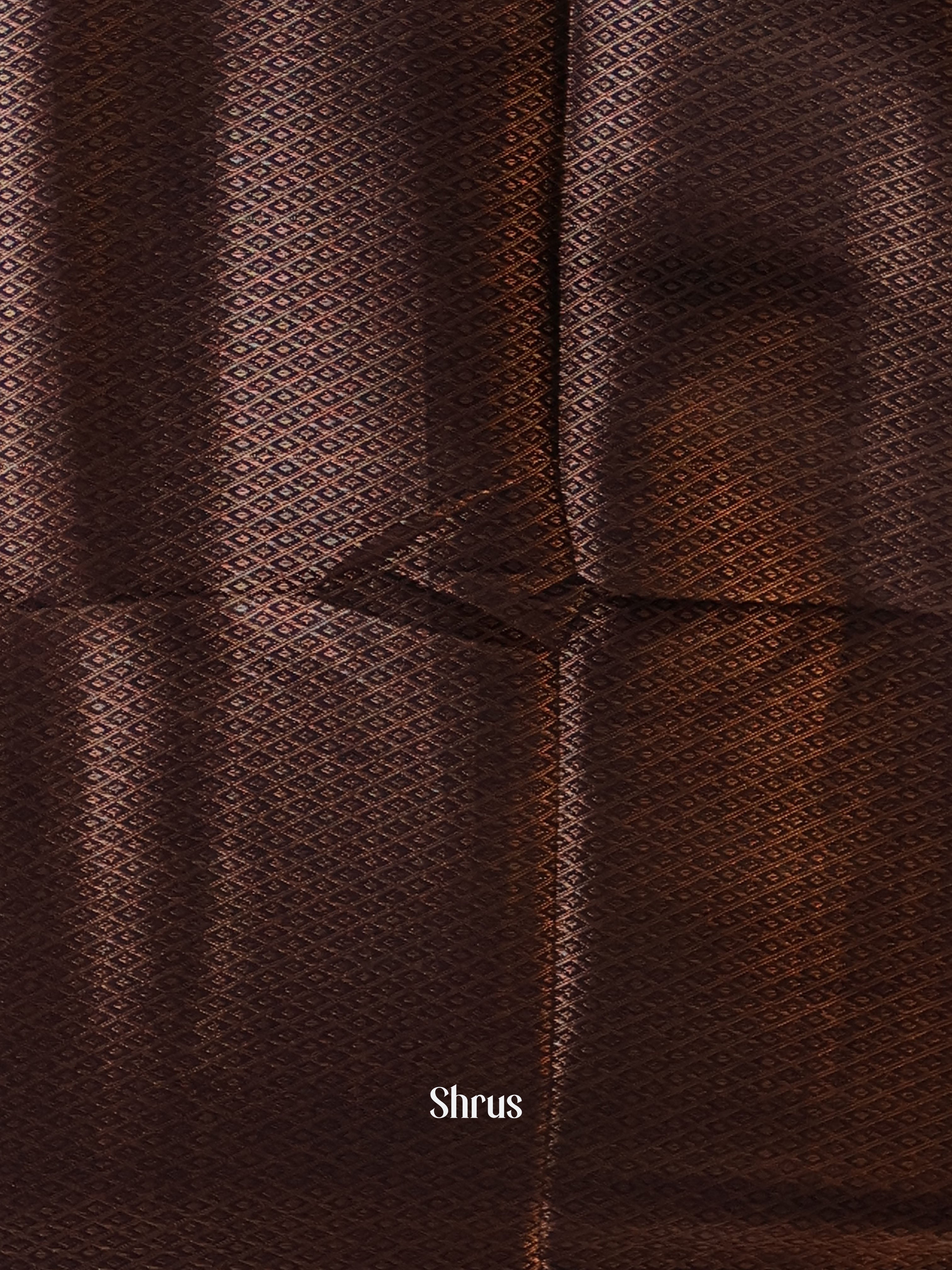 Orange & Blue- Semi Jute Saree - Shop on Shrus.com