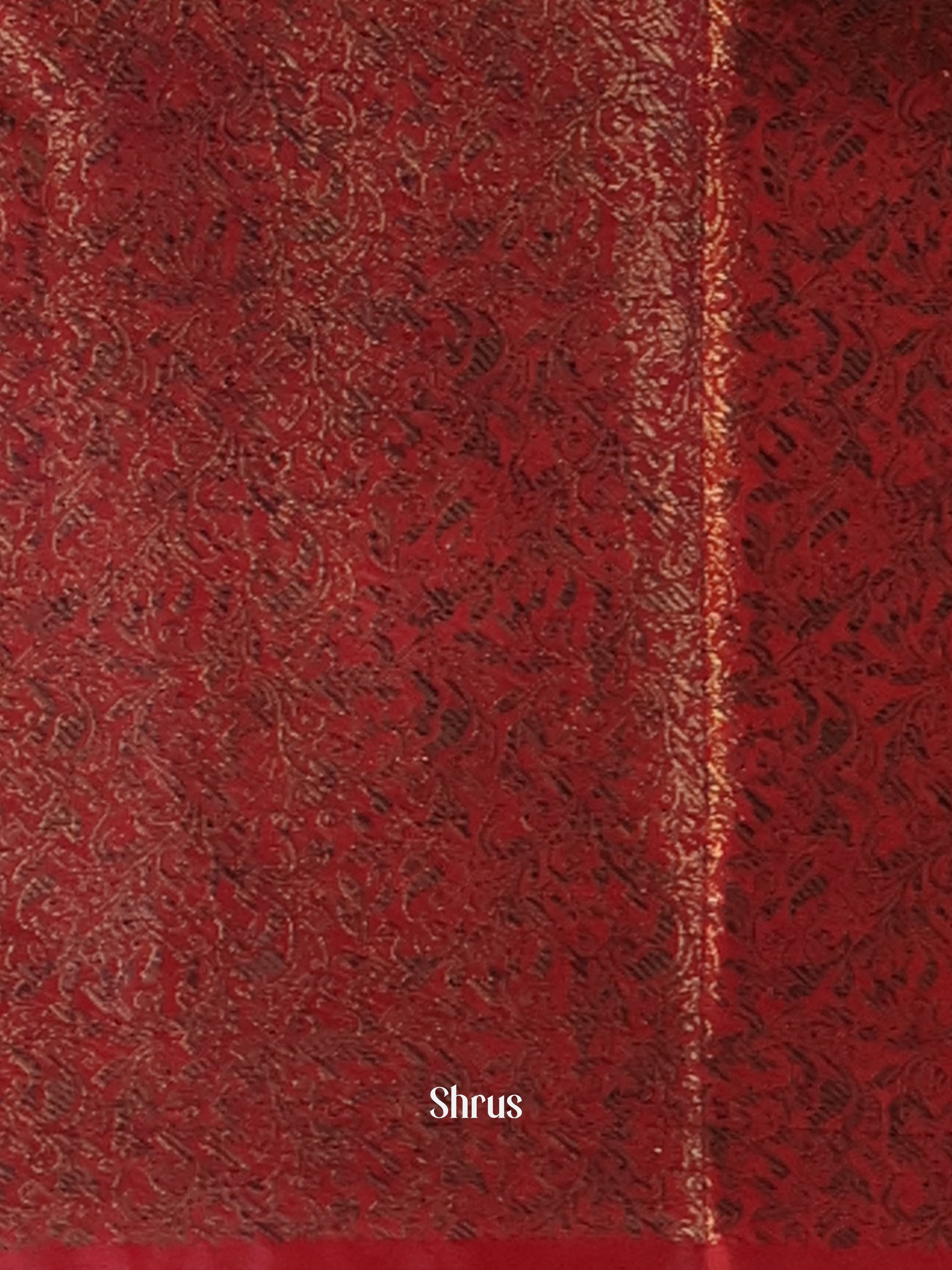 Brown & Maroon - Semi Jute Saree - Shop on Shrus.com