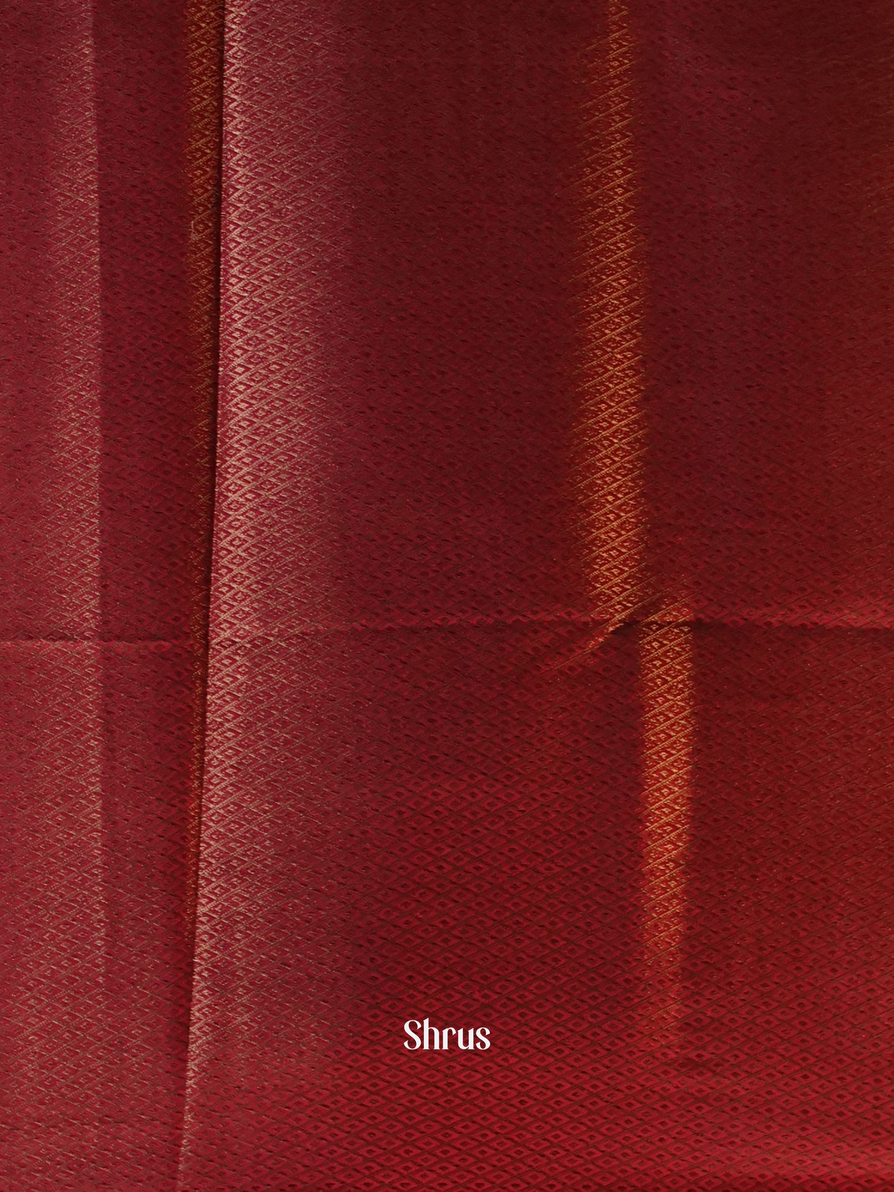 Green & Maroon - Semi Jute Saree - Shop on Shrus.com