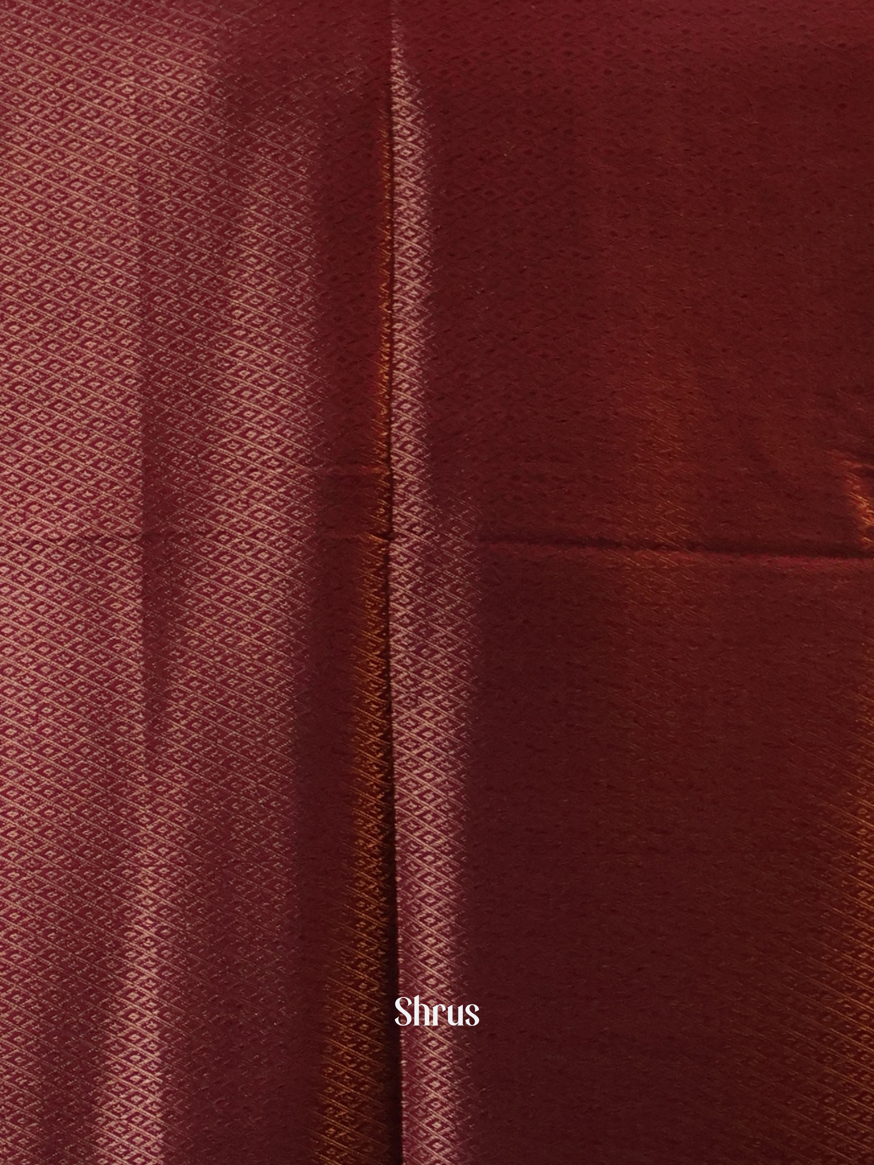 Green & Maroon - Semi Jute Saree - Shop on Shrus.com