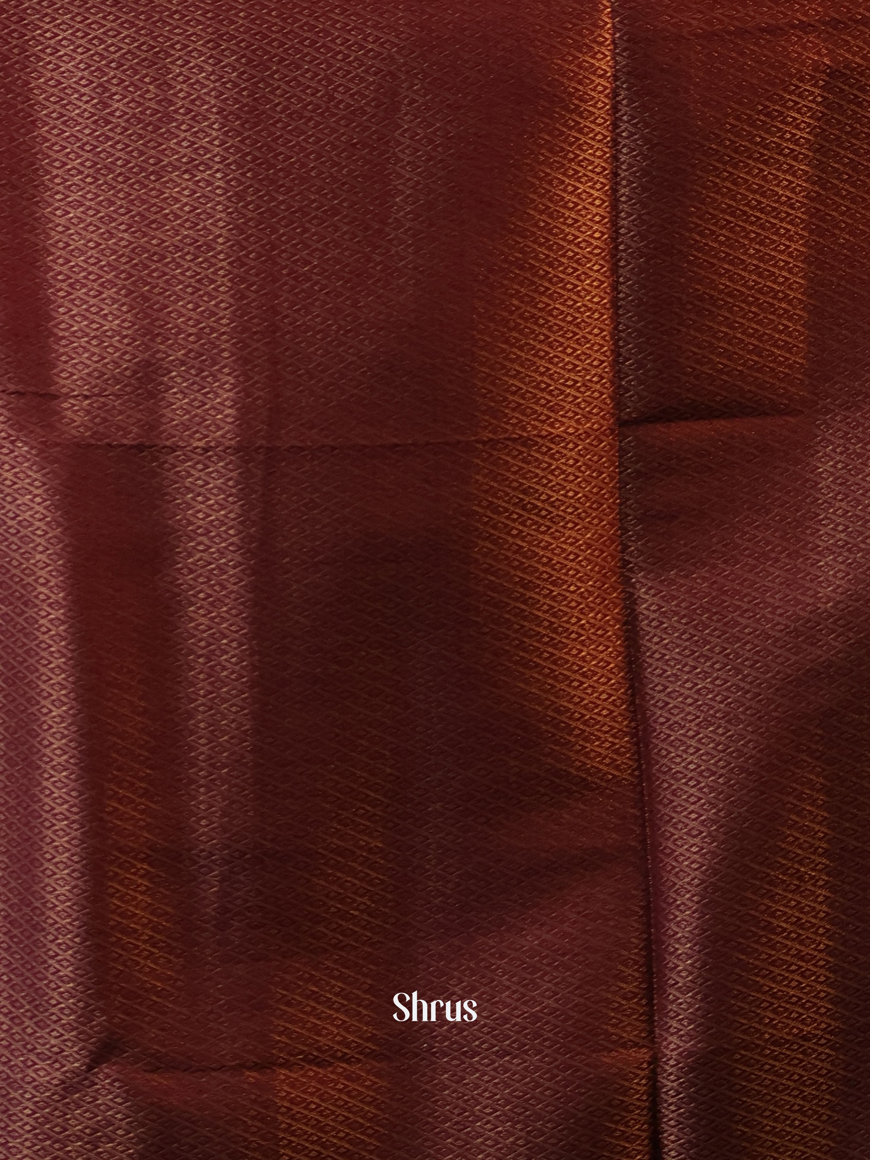 Green & Maroon - Semi Jute Saree - Shop on Shrus.com