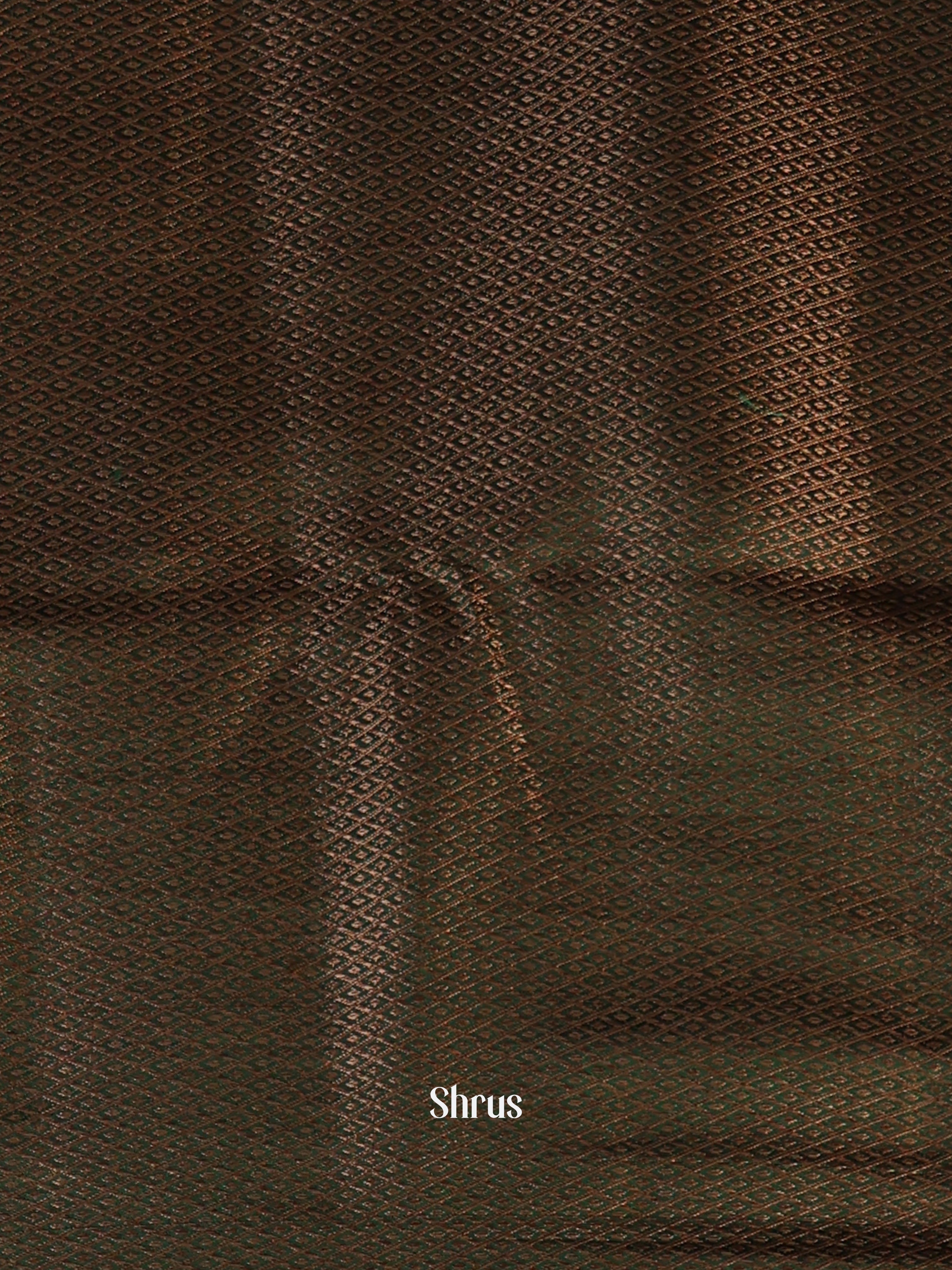 Mustard & Green -Semi Jute Saree - Shop on Shrus.com
