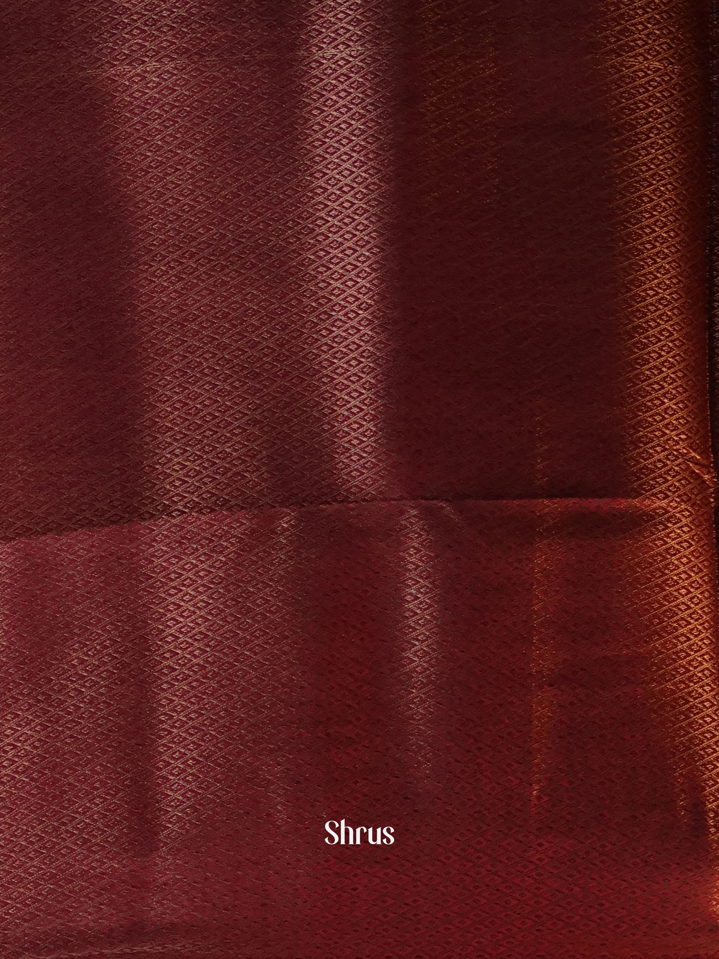 Green & Maroon - Semi Jute Saree - Shop on Shrus.com
